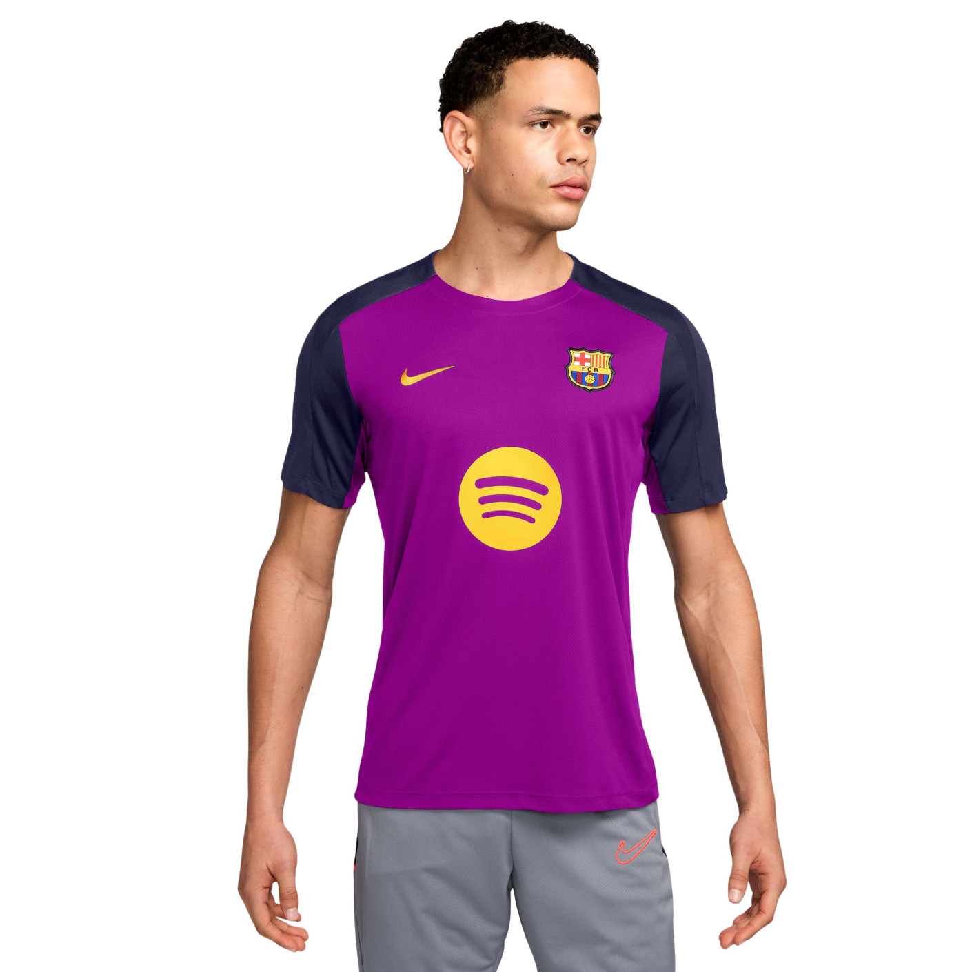 Nike FC Barcelona Strike Training Shirt 2025-2026 Bright Purple Dark Blue Gold