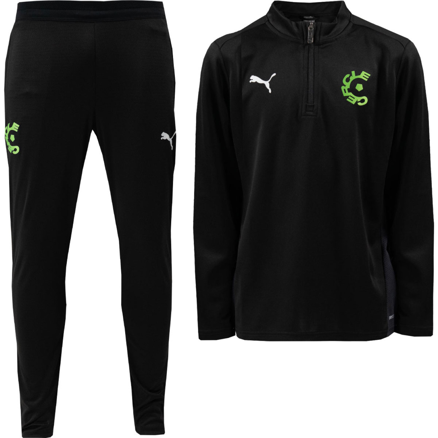 PUMA Cercle Brugge Trainingspak 1/4-Zip 2025-2026 Kids Zwart