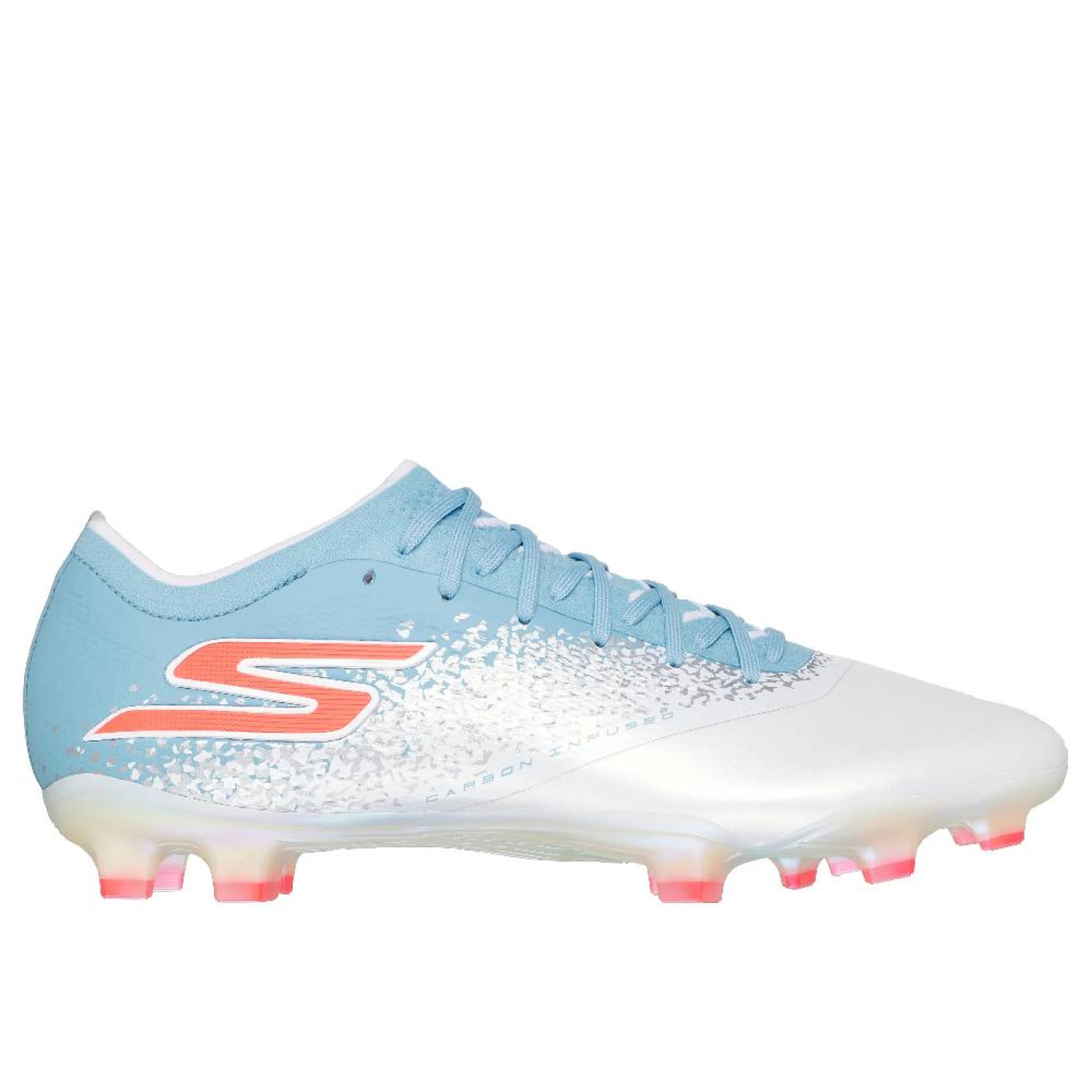 Skechers Razor 1.5 Elite Gras Football Boots (FG) White Blue Orange