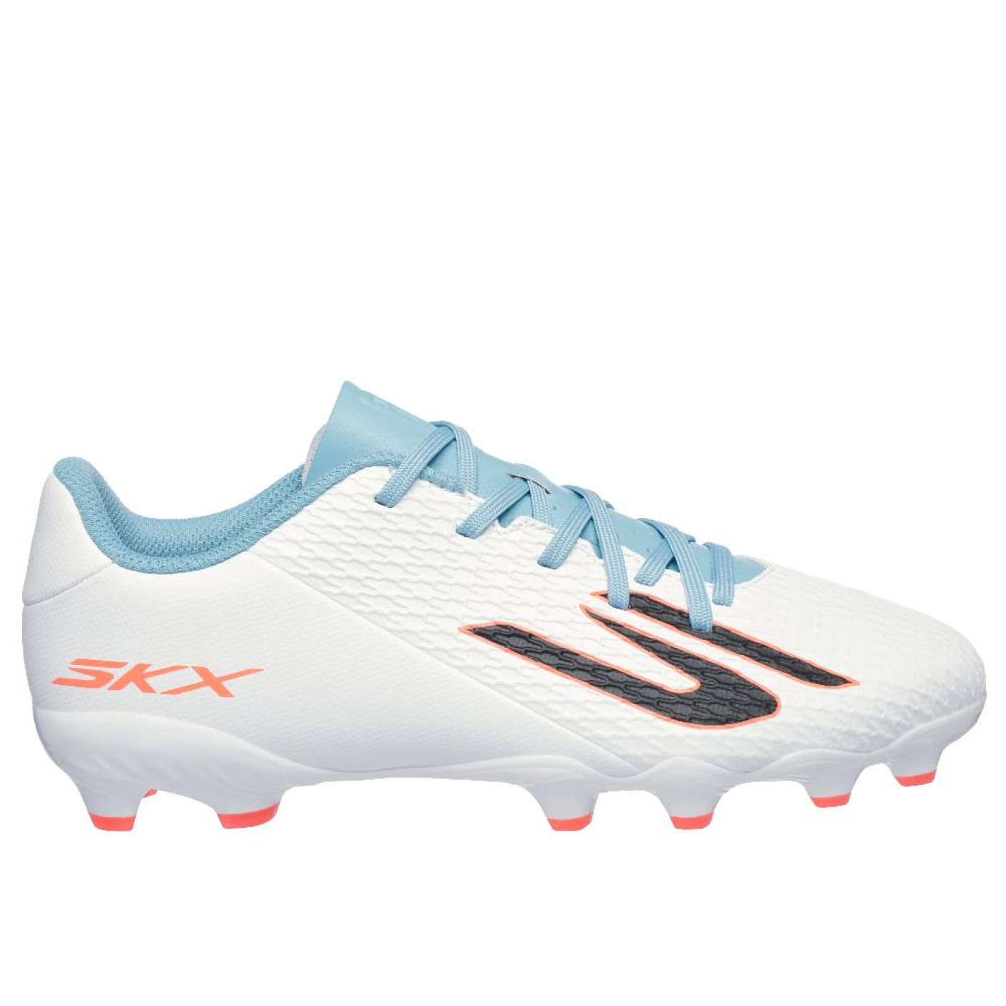 Skechers SKX_2 Grass/Artificial Grass Football Boots (MG) Kids White Blue Orange