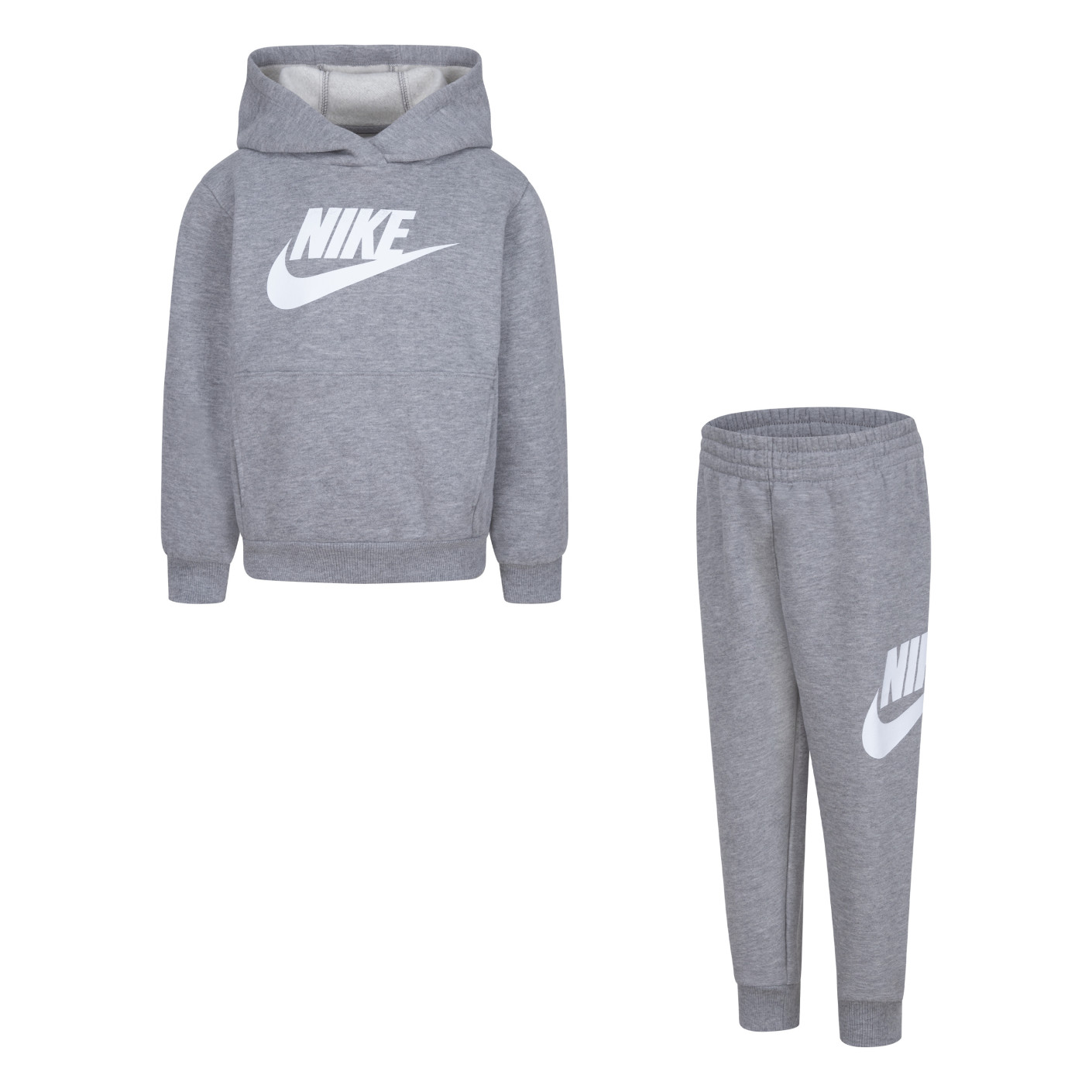 Nike Club Fleece Trainingspak Hooded Peuters Grijs Wit