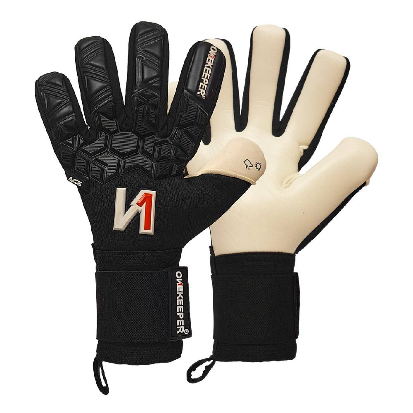 Onekeeper Ace Mesh Keepershandschoenen Zwart Beige Rood