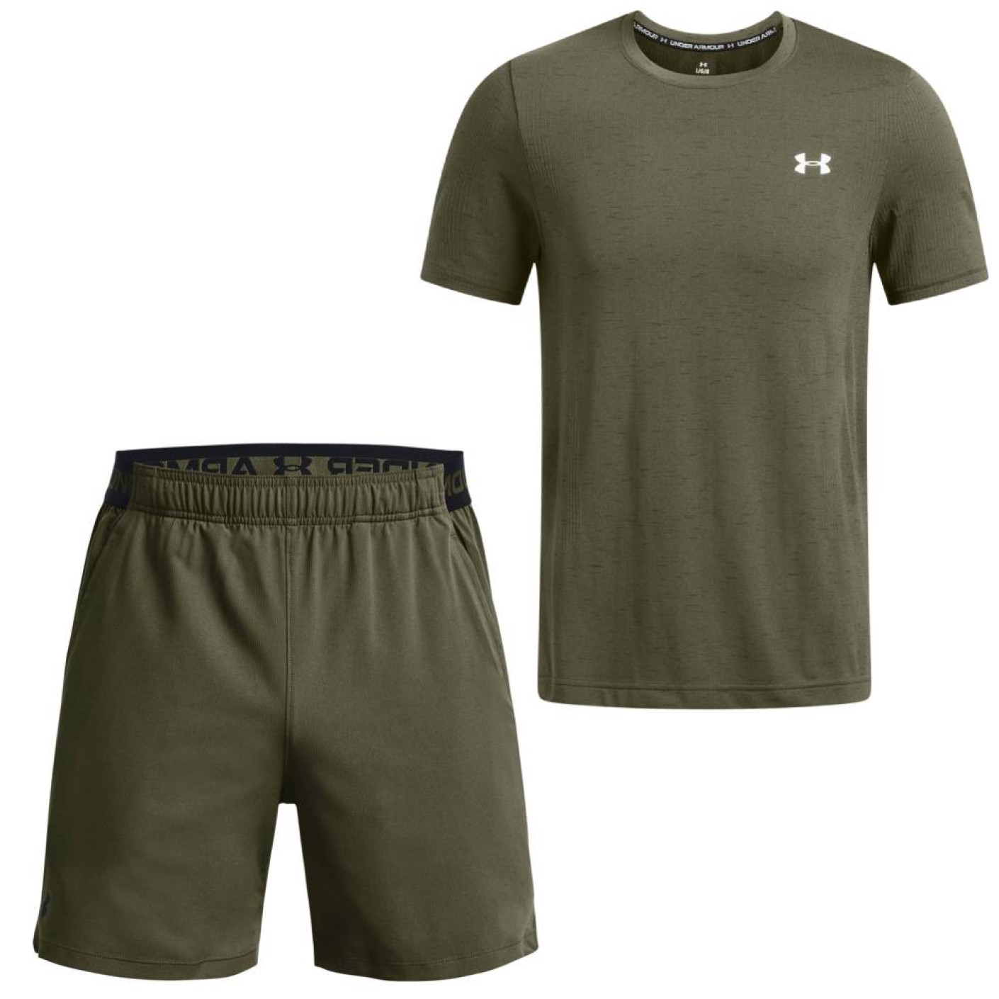 Under Armour Vanish Seamless Trainingsset Donkergroen Wit