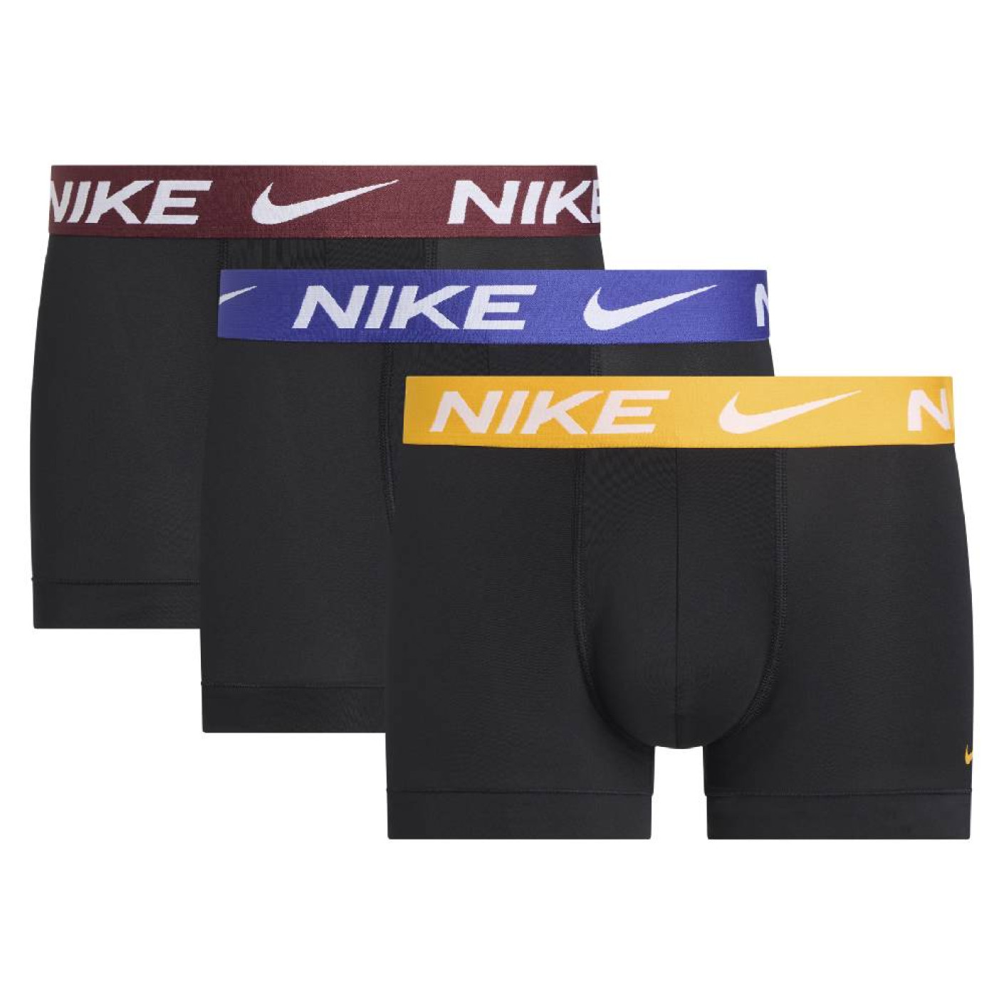 Nike Essential Micro Boxershort Trunk 3-Pack Zwart Rood Blauw