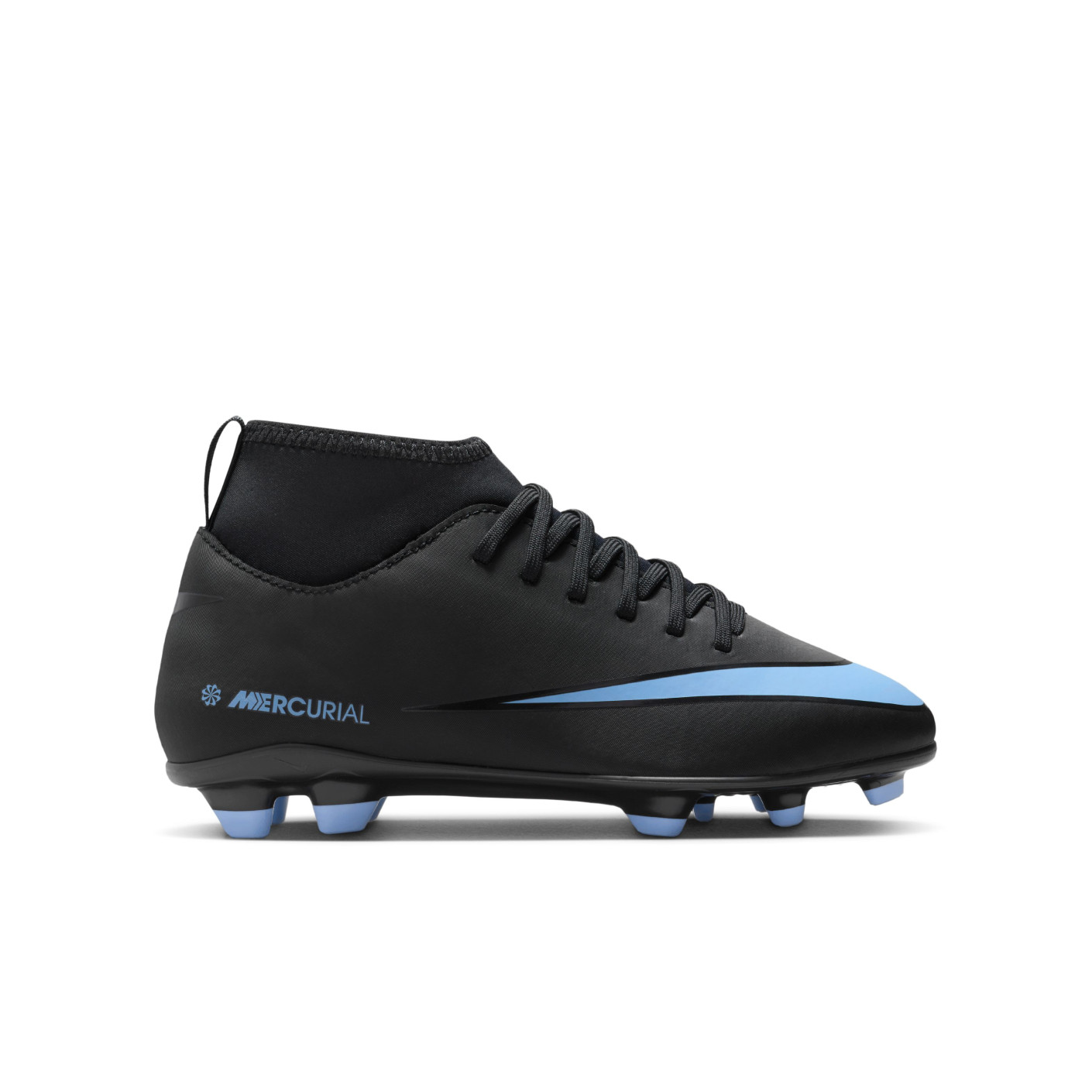 Nike Mercurial Superfly 10 Club Grass/Artificial Grass Football Boots (MG) Kids Black Light Blue