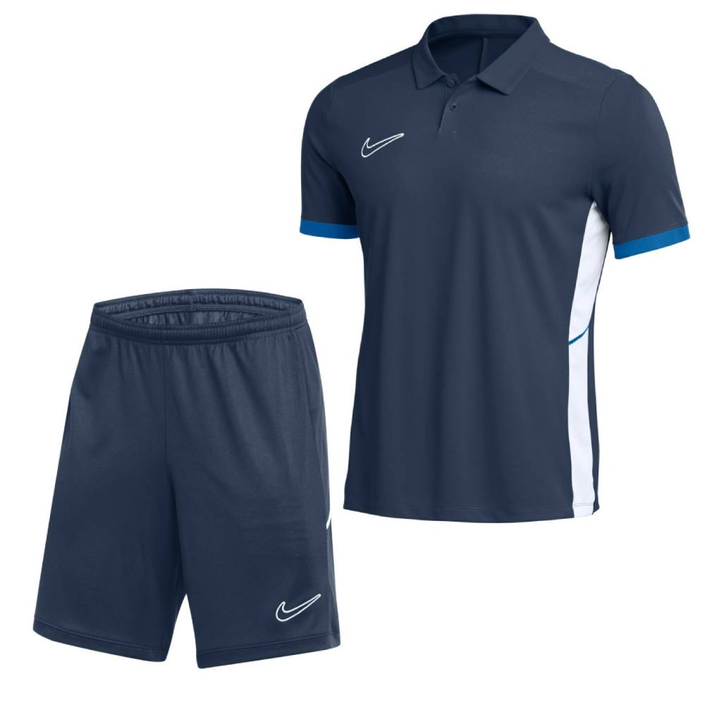 Nike Academy 25 Polo Trainingsset Kids Donkerblauw