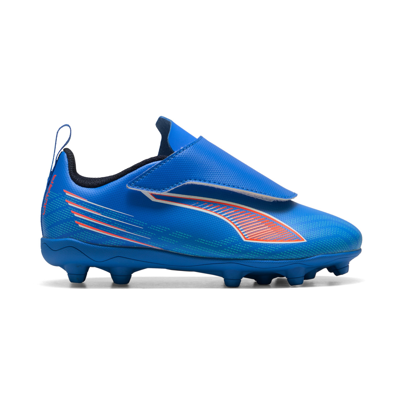 PUMA Ultra 6 Play V Gras / Kunstgras Voetbalschoenen (MG) Kids Blauw Wit Felrood
