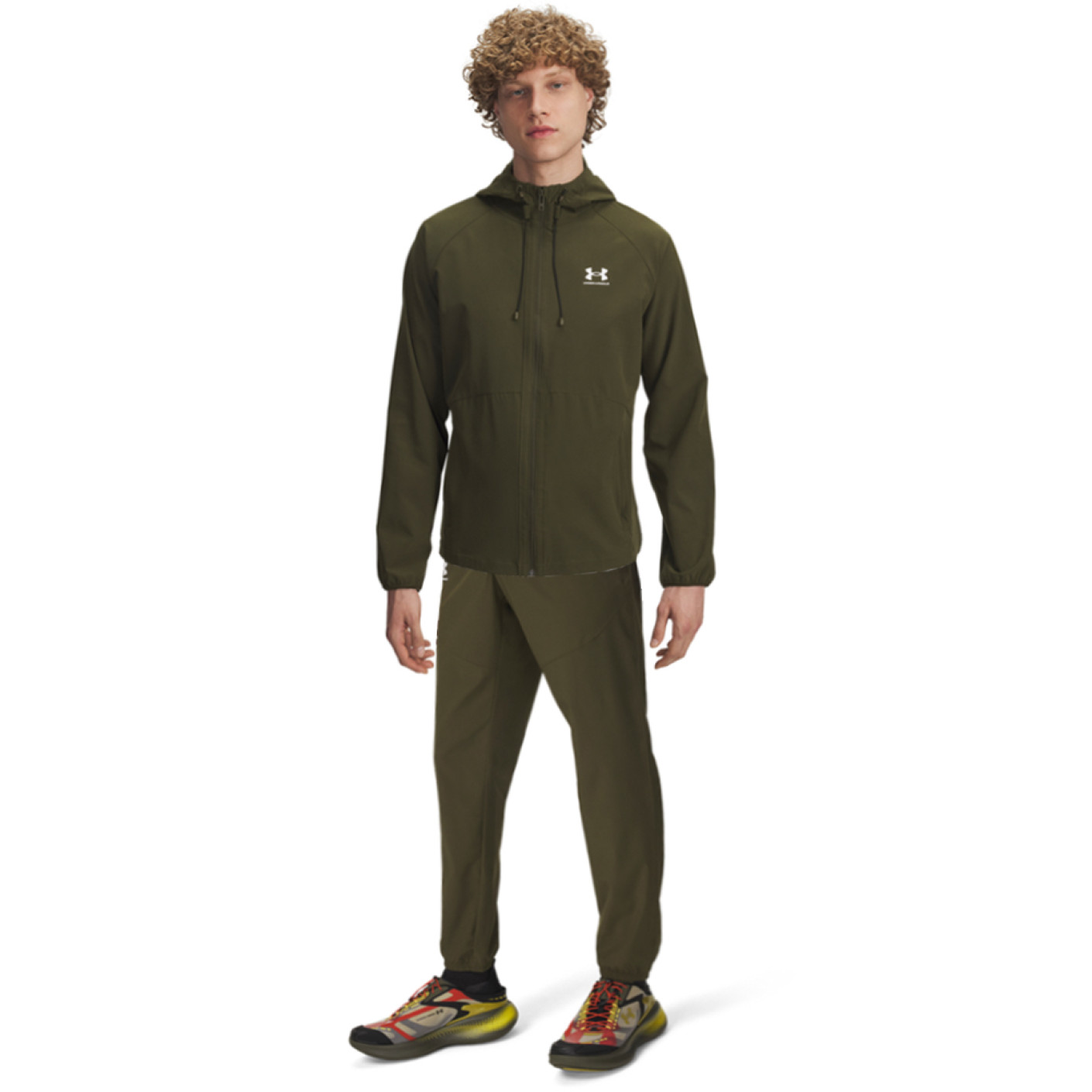 Under Armour Stretch Woven Trainingspak Groen Wit