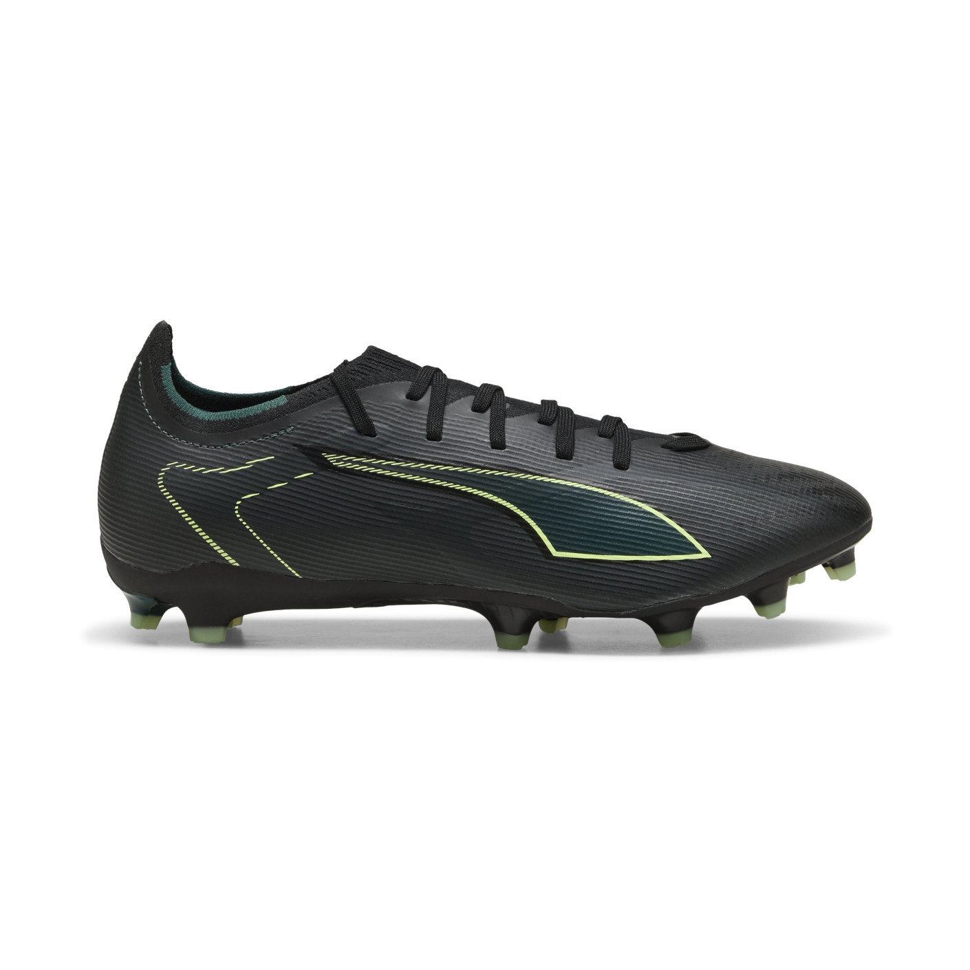 PUMA Ultra 6 Match Grass/Artificial Grass Football Boots (MG) Black Dark Green Light Green