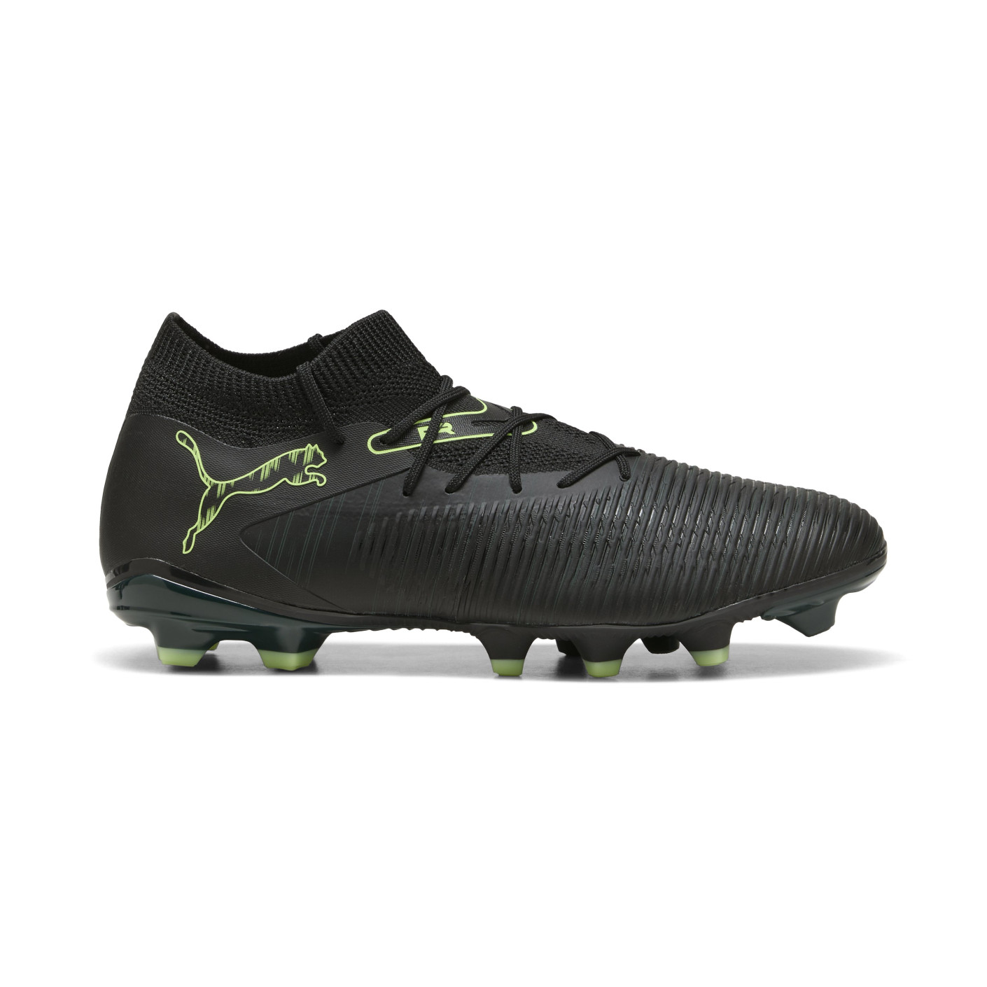PUMA Future 8 Match Grass/Artificial Grass Football Boots (MG) Black Dark Green Light Green