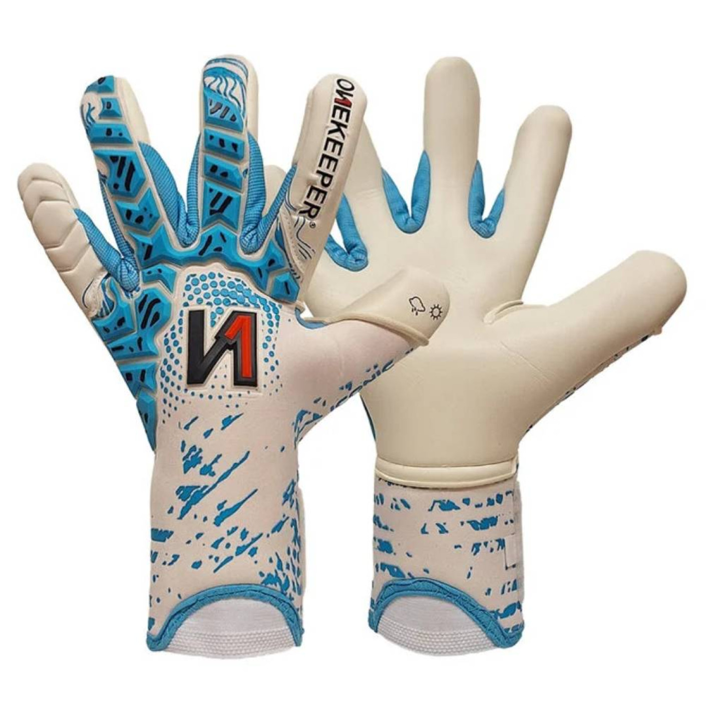 Onekeeper Iconic Goalkeeper Gloves Kids White Blue Red