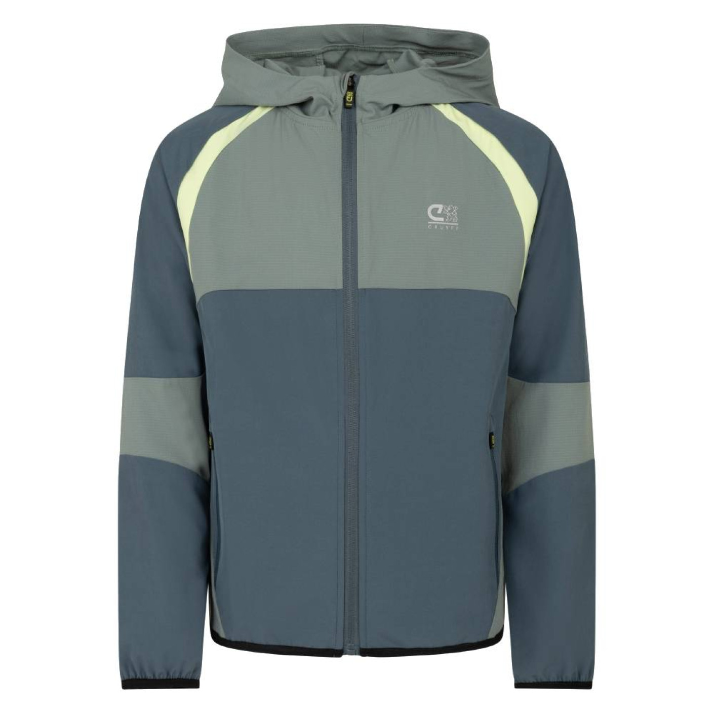 Cruyff Elite 2.0 Hooded Trainingsjack Kids Groen Blauw
