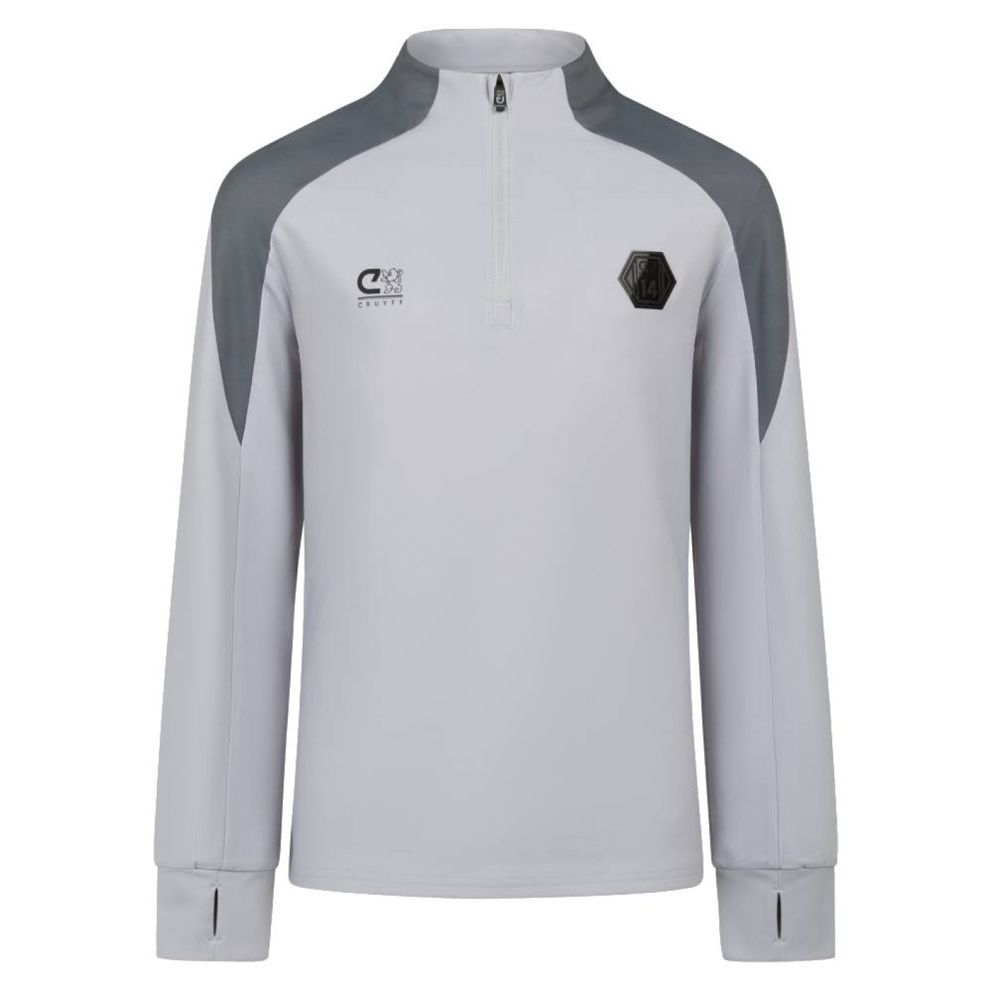 Cruyff Mellite Training sweater 1/4-Zip Kids Light Grey