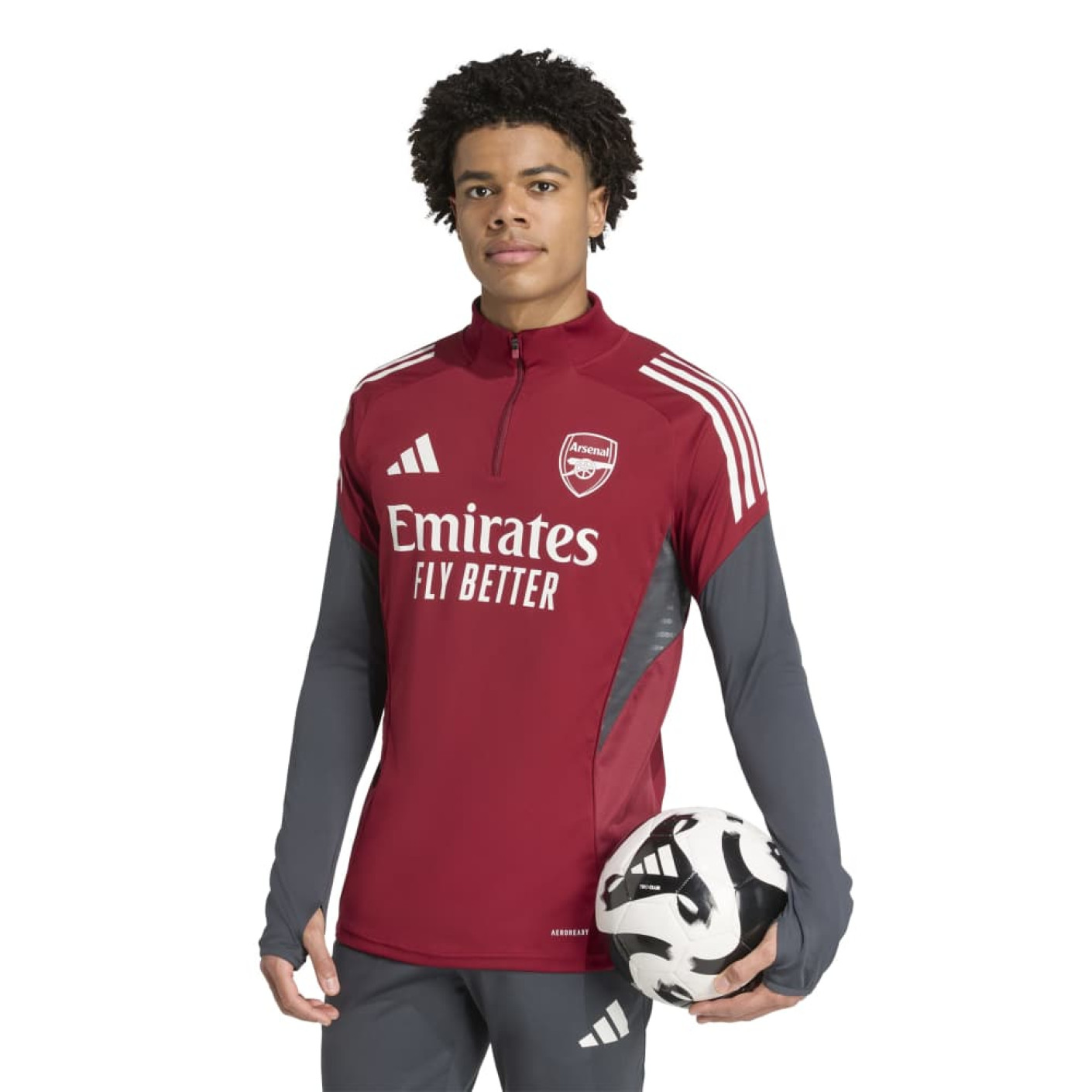 adidas Arsenal Training sweater 1/4-Zip European 2025-2026 Red White Grey