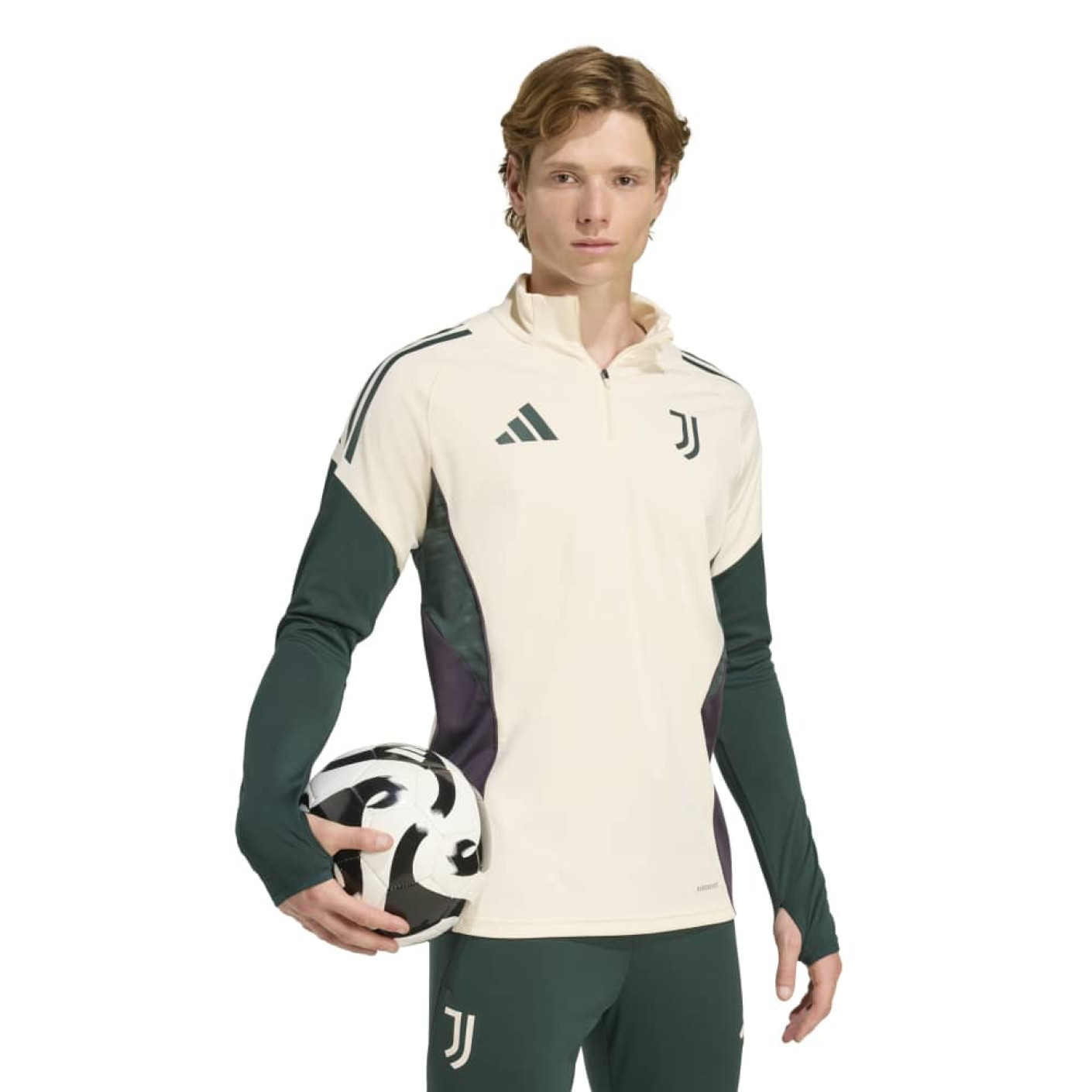 adidas Juventus Training sweater 1/4-Zip European 2025-2026 Beige
