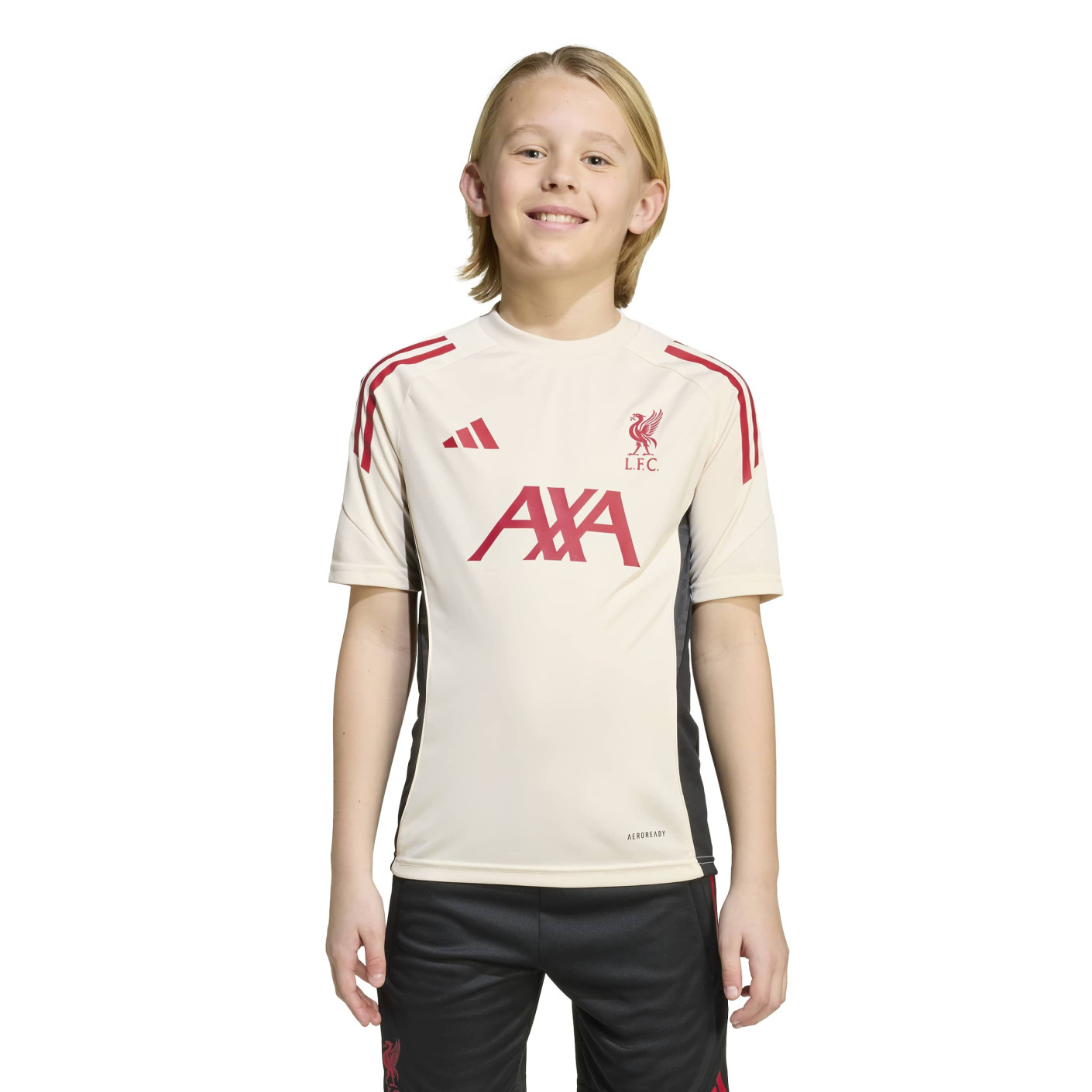 adidas Liverpool Training Shirt 2025-2026 Kids White Red Black