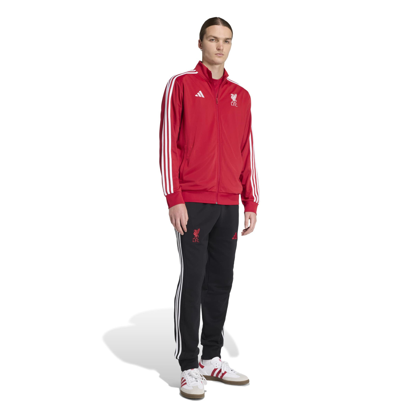 adidas Liverpool DNA Tracksuit Full-Zip Red Black White