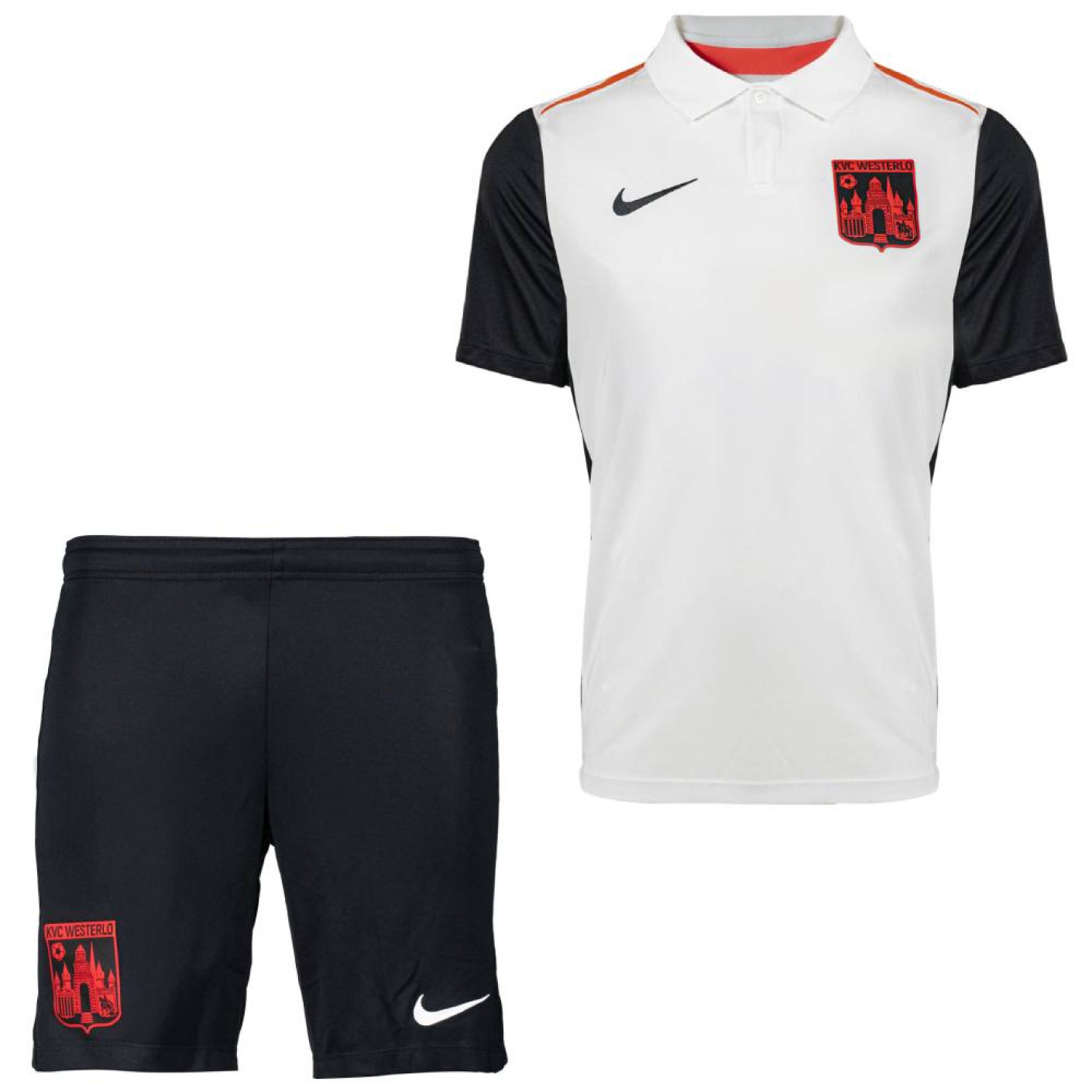 Nike KVC Westerlo Polo Training Set 2025-2026 Kids White Black