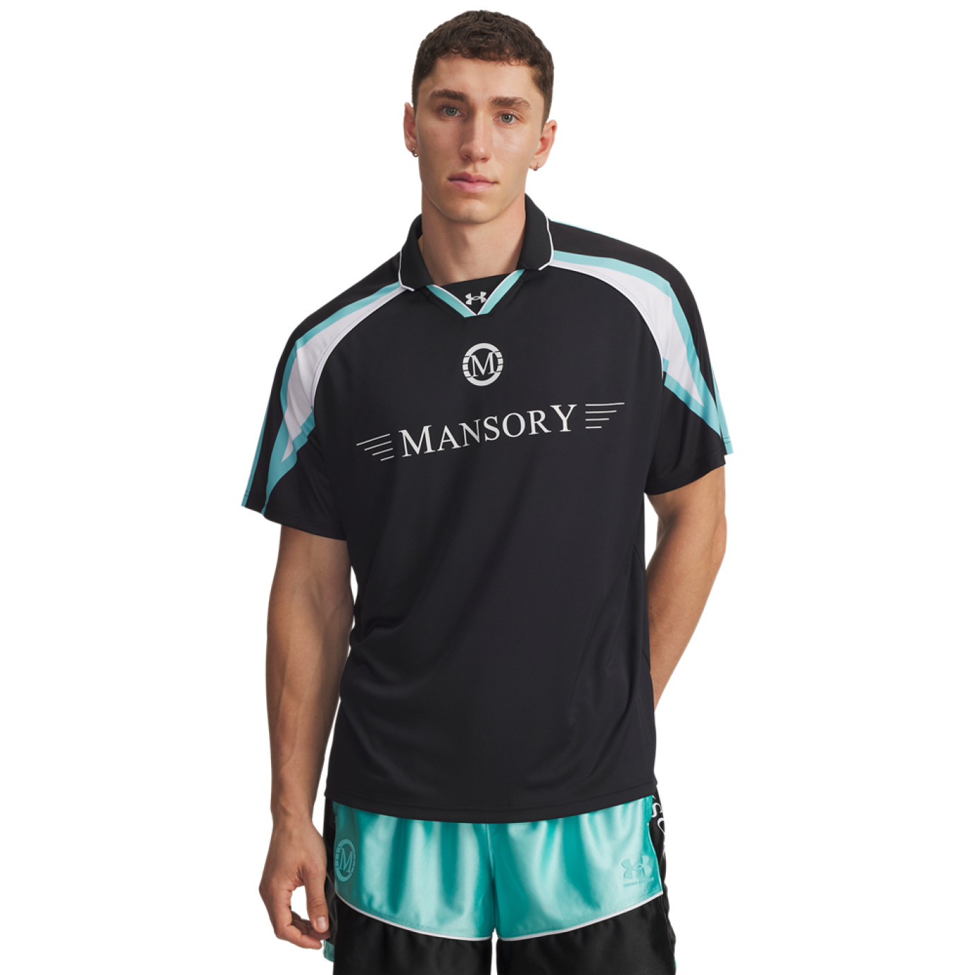 Under Armour x Mansory Terrace Trainingsshirt Zwart Turquoise Wit