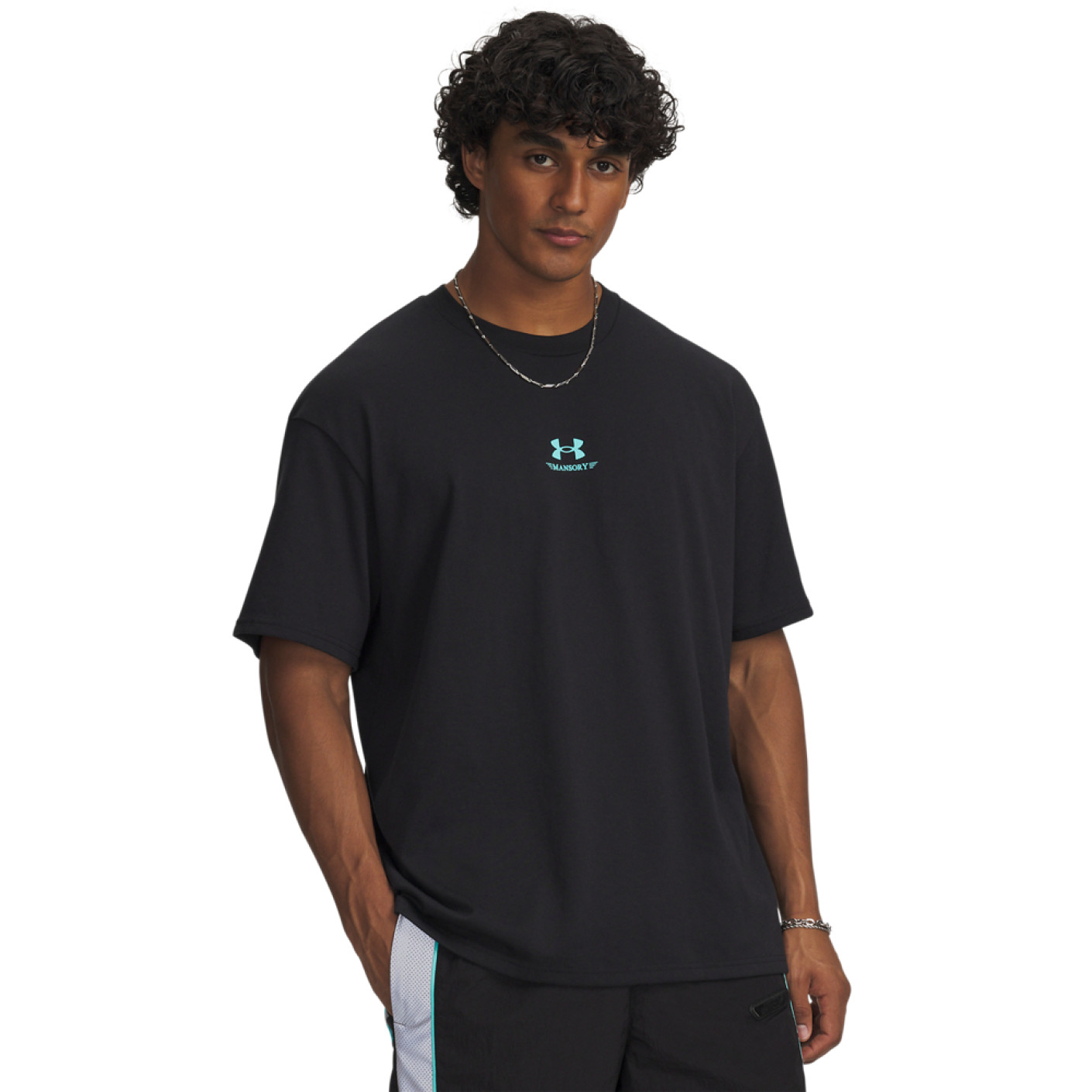 Under Armour x Mansory HW Cotton CC Training Shirt Black Turquoise