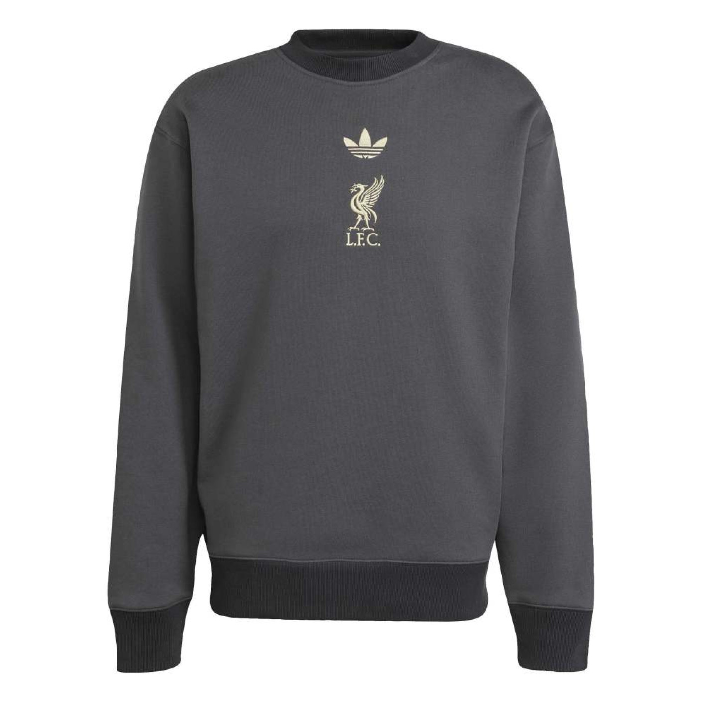 adidas Liverpool Lifestyler Crew Sweater Dark Grey Gold