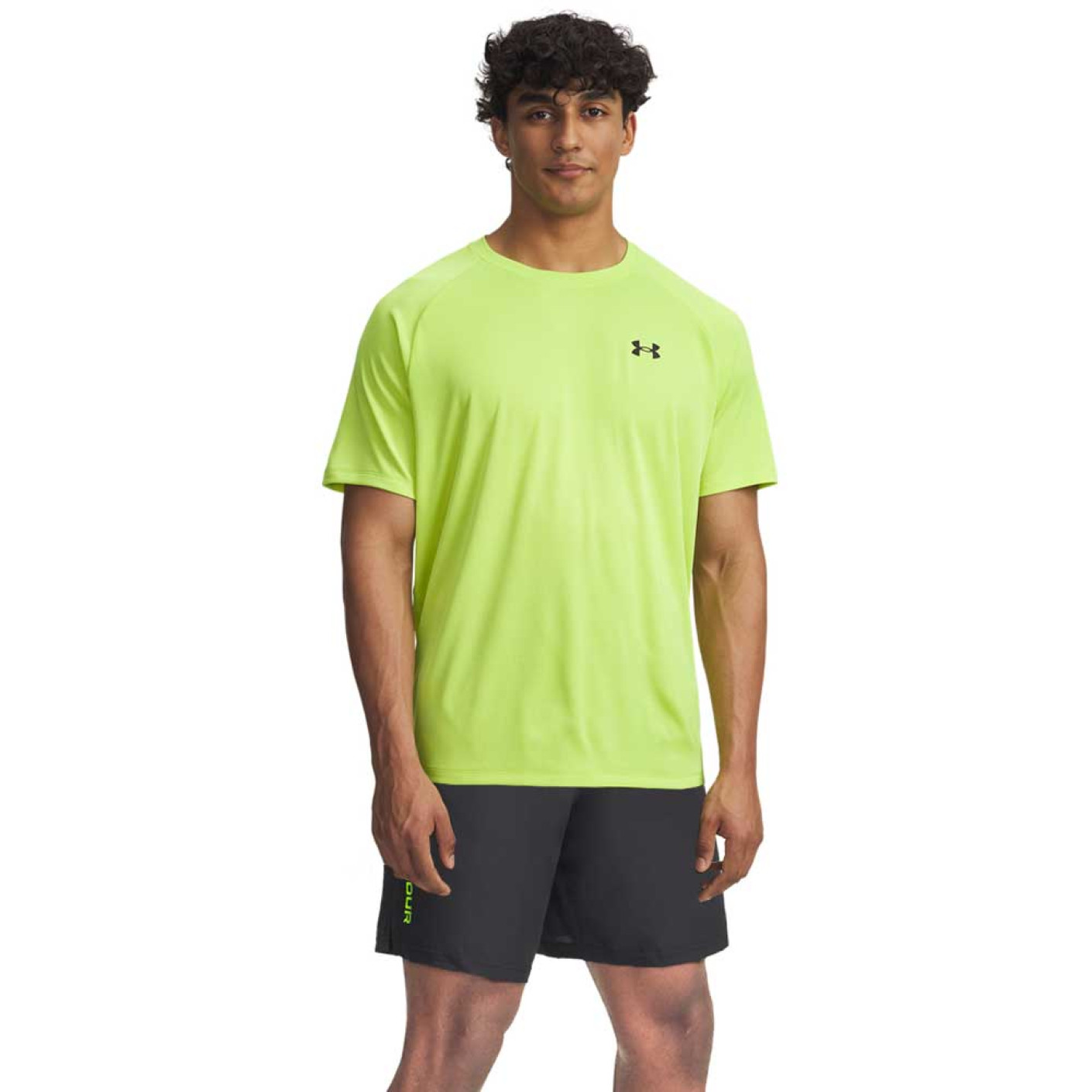 Under Armour Tech Textured Trainingsset Lichtgroen Zwart