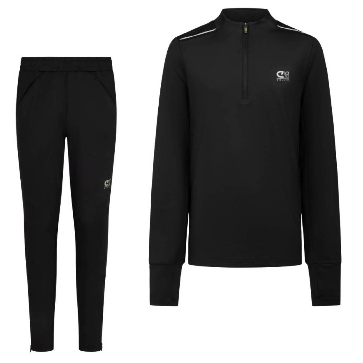Cruyff Ametrine Trainingspak 1/4-Zip Kids Zwart