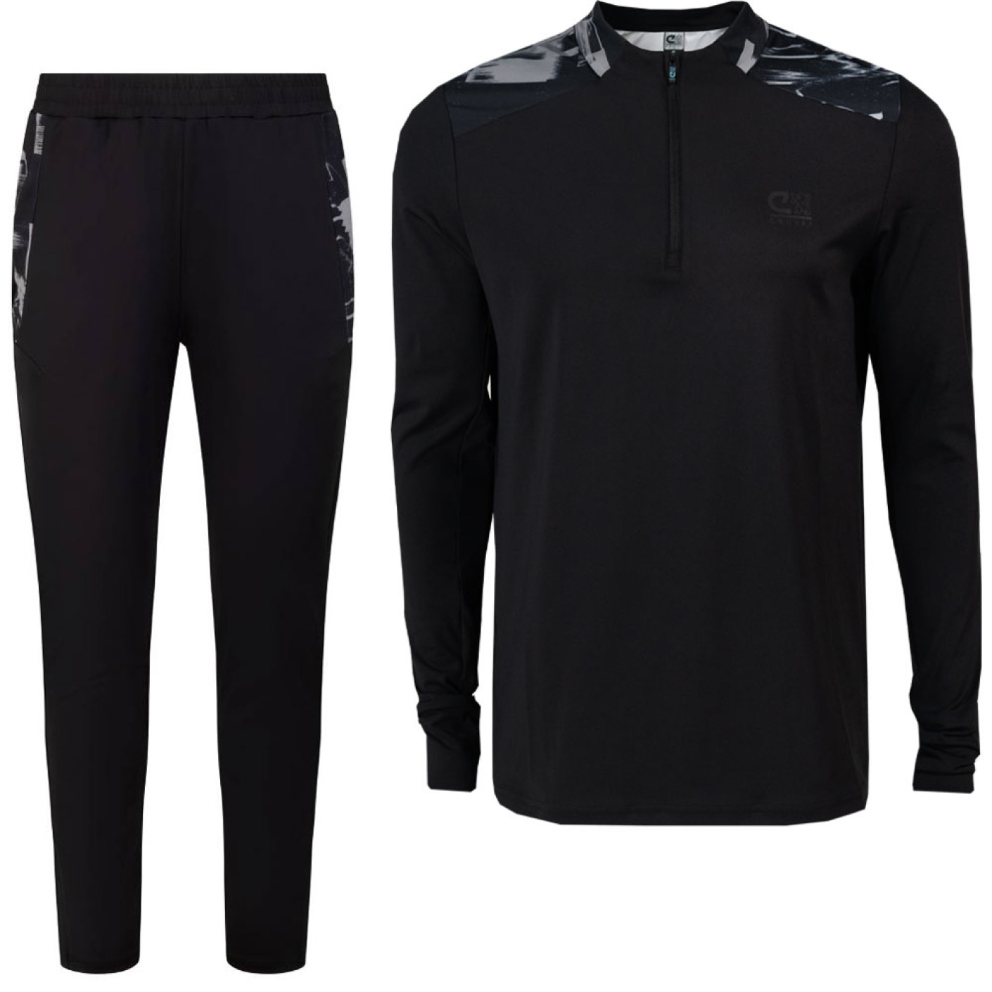 Cruyff Zircon Trainingspak 1/4-Zip Zwart