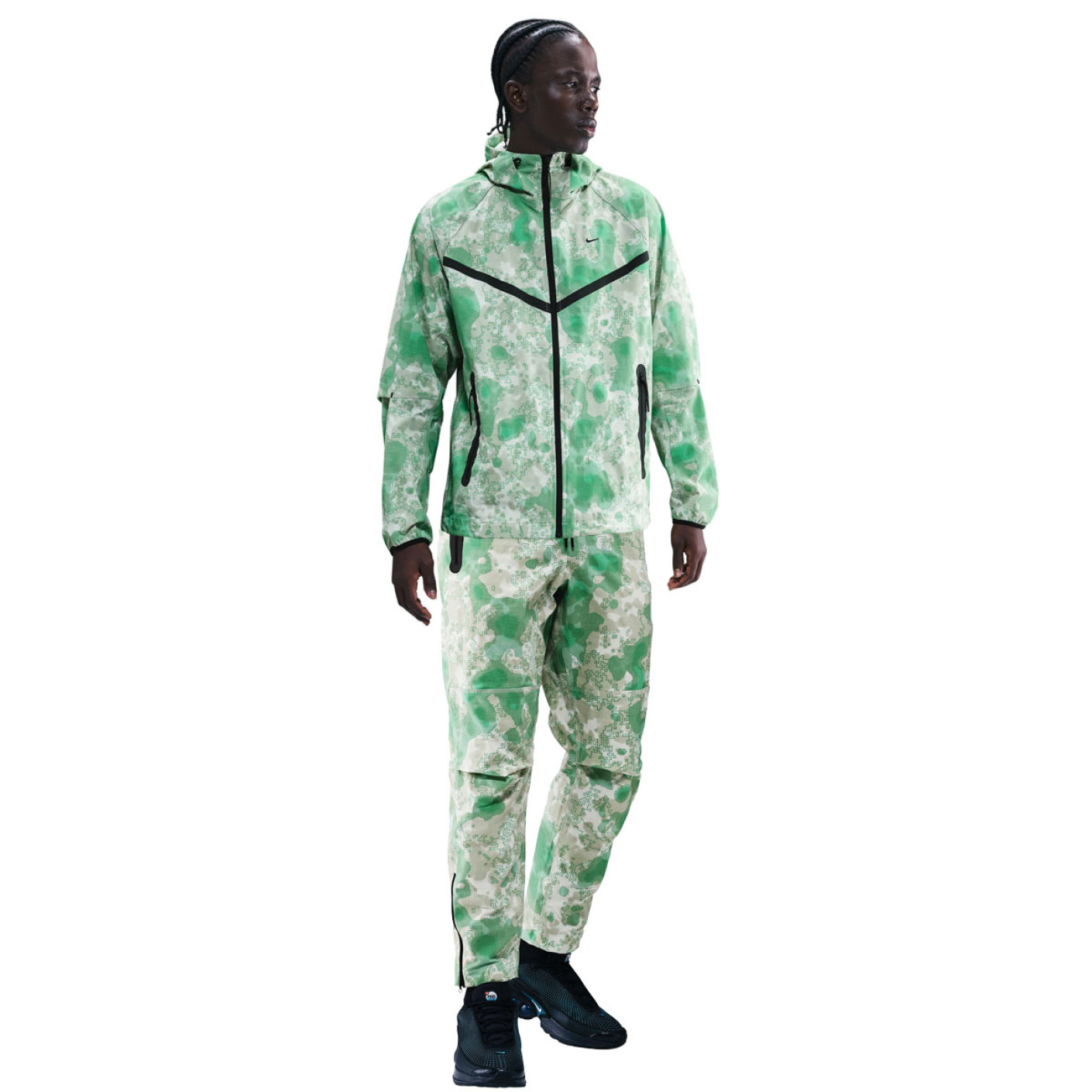 Nike Sportswear Tech Fleece Trainingspak Full-Zip Woven Zilver Zwart