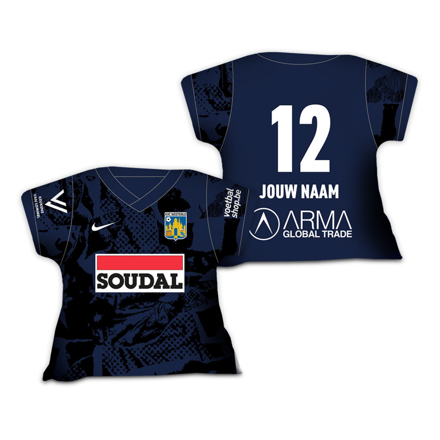 KVC Westerlo Shirt Pillow Away Shirt 2025-2026 Personalised