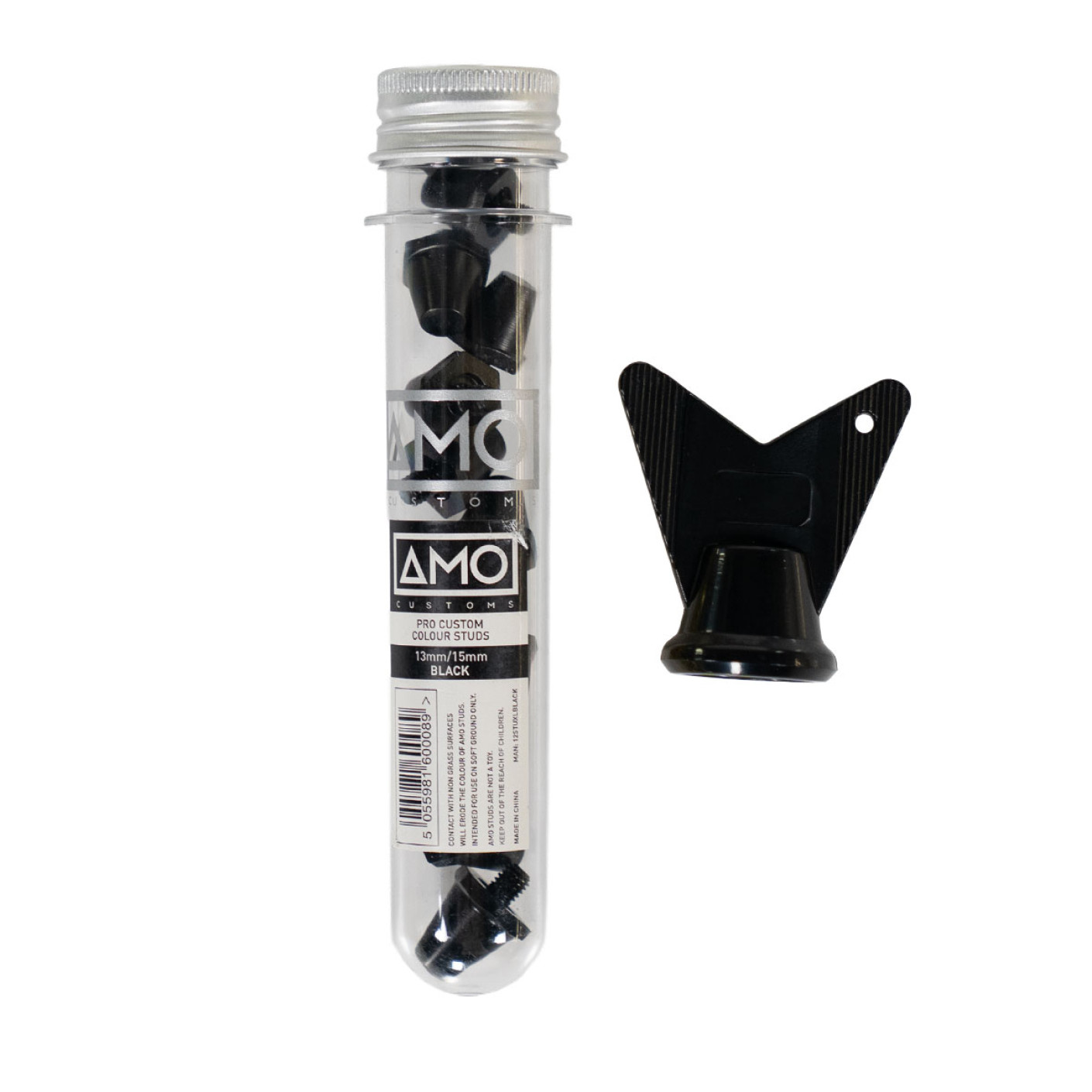 Amo Pro Iron Studs 13X15mm 12 Pieces Black