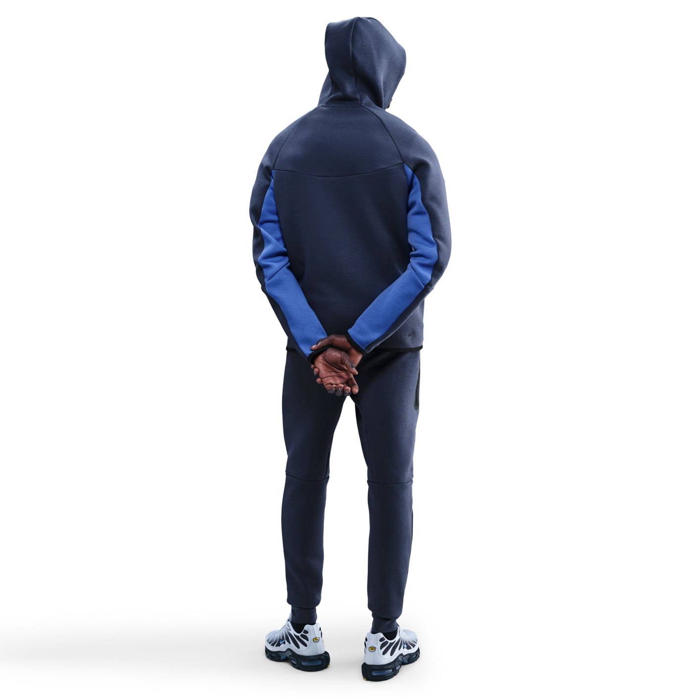 dark blue tech fleece tracksuit