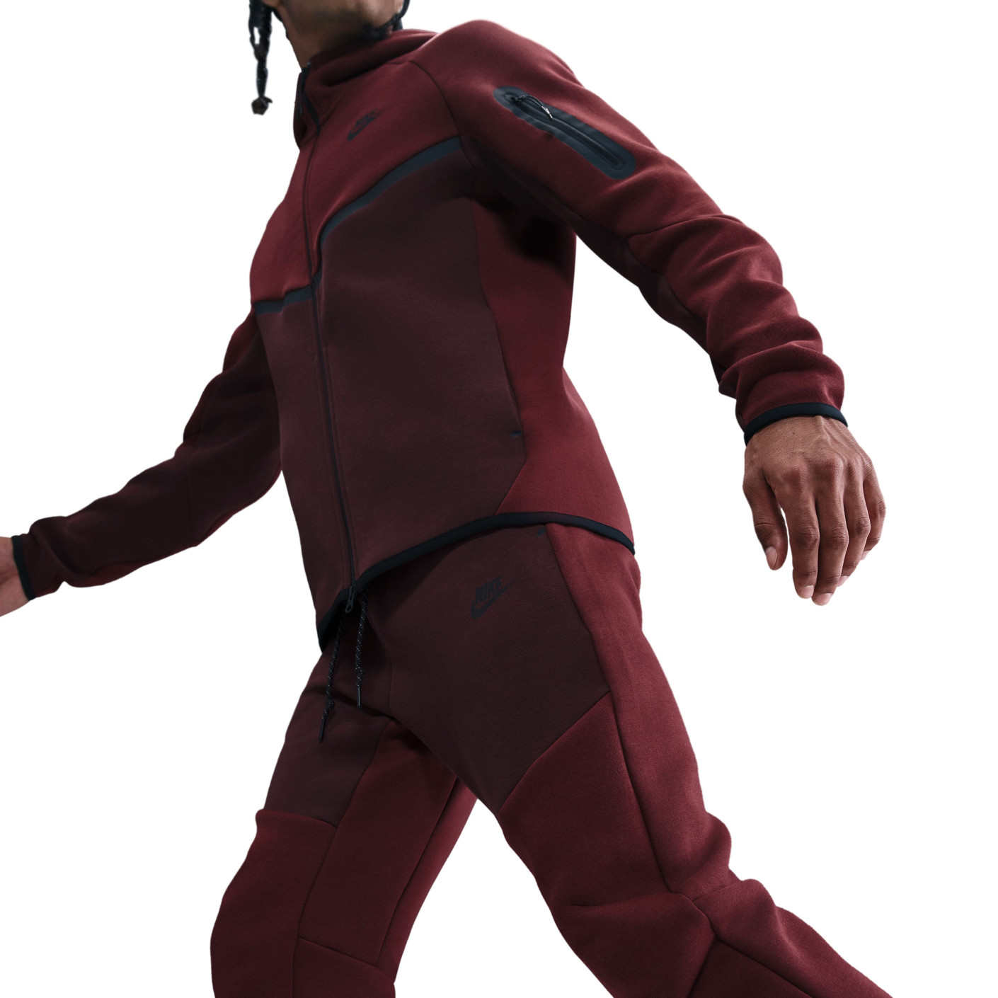 red tech fleece tracksuit
