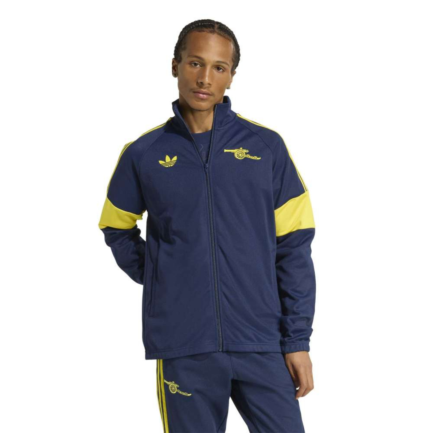 adidas Arsenal ジャージ ネイビー/イエロー adidas Arsenal Lifestyler Tracksuit Full-Zip Dark Blue Yellow