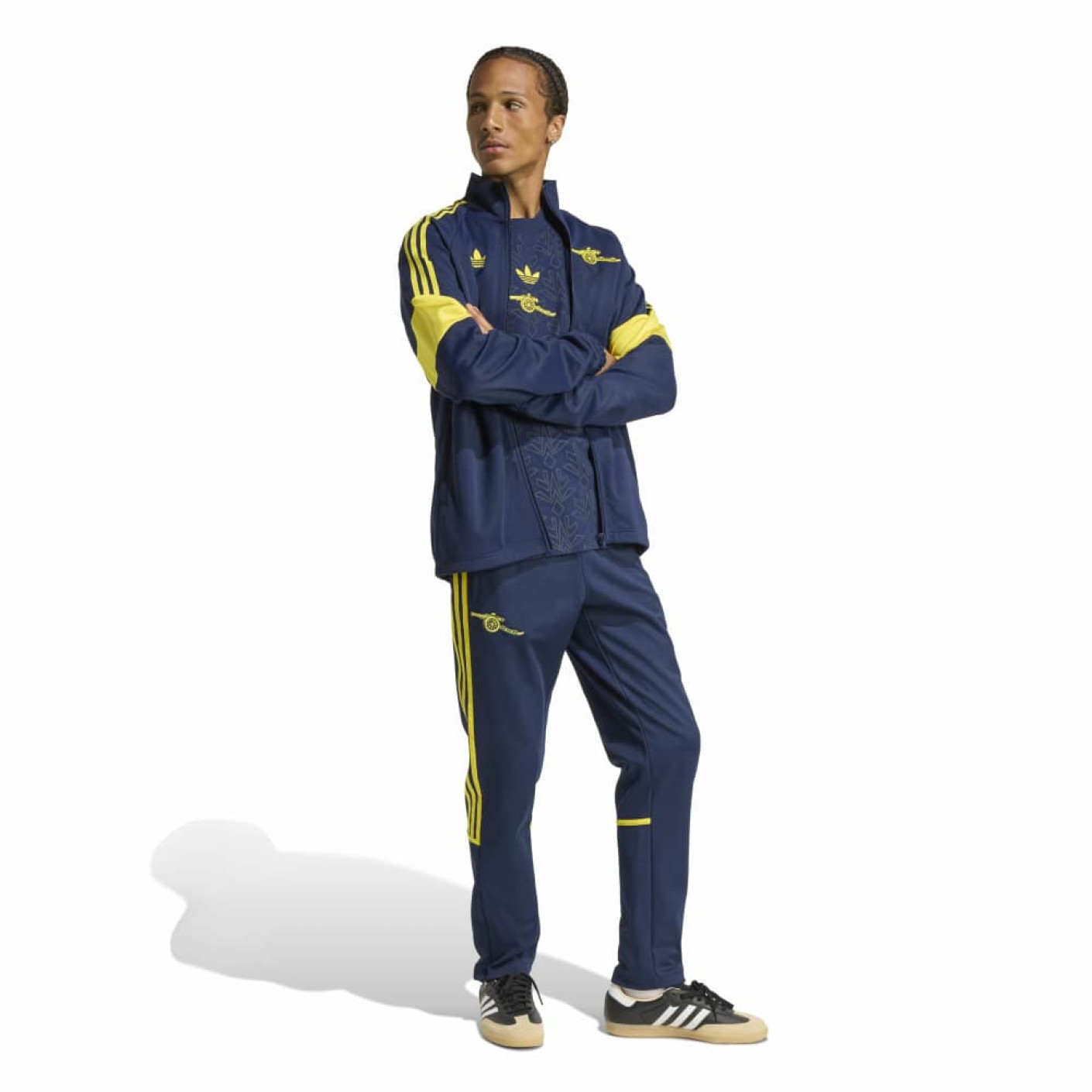 adidas Arsenal Lifestyler Tracksuit Full-Zip Dark Blue Yellow