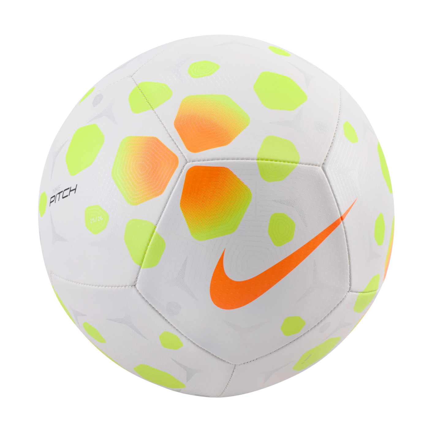 Nike Pitch Voetbal Wit Neongeel Oranje