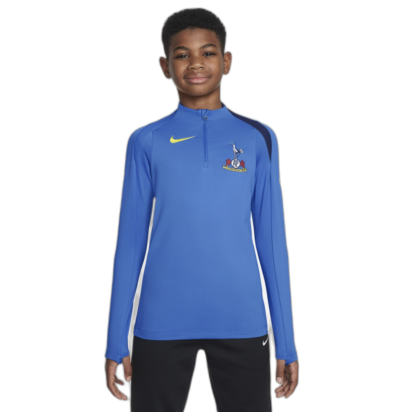 Nike Tottenham Hotspur Strike Training sweater 1/4-Zip 2025-2026 Kids Blue Dark Blue Bright Yellow