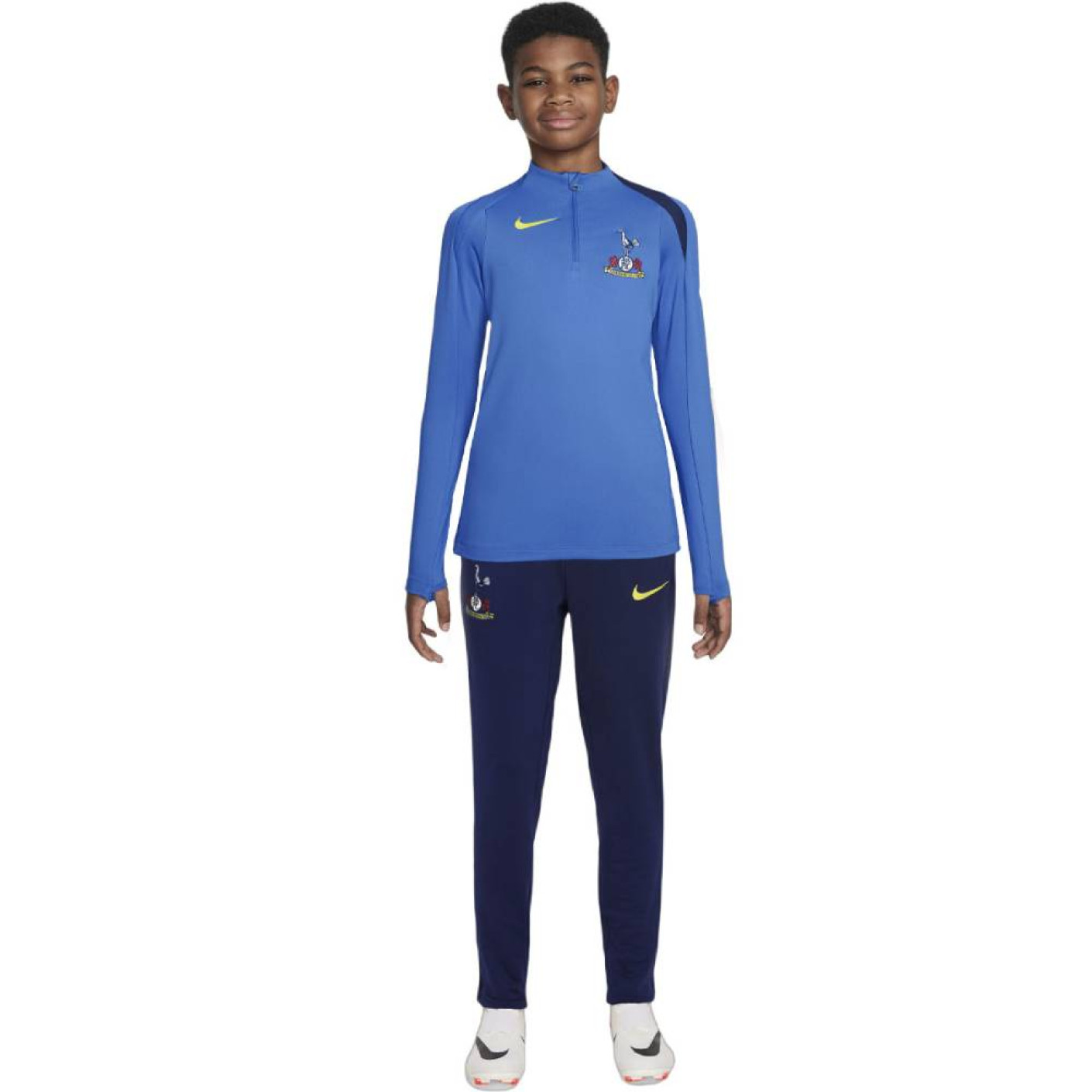 Nike Tottenham Hotspur Strike Tracksuit 1/4-Zip 2025-2026 Kids Blue Dark Blue Bright Yellow