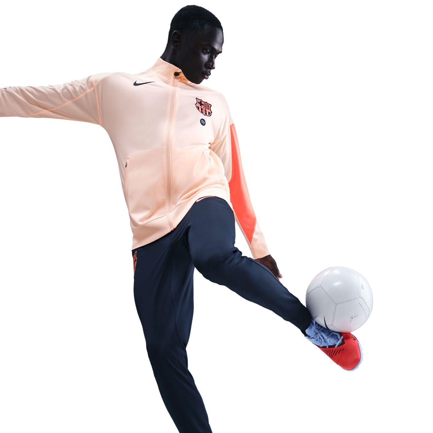Nike FC Barcelona Strike Trainingstrui 1/4-Zip 2025-2026 Oranje Donkerblauw
