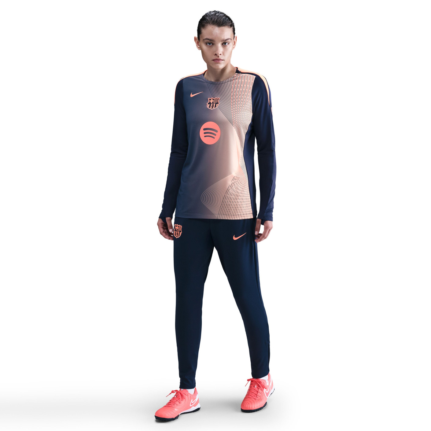Nike FC Barcelona Strike Training pants 2025-2026 Women Dark Blue Orange