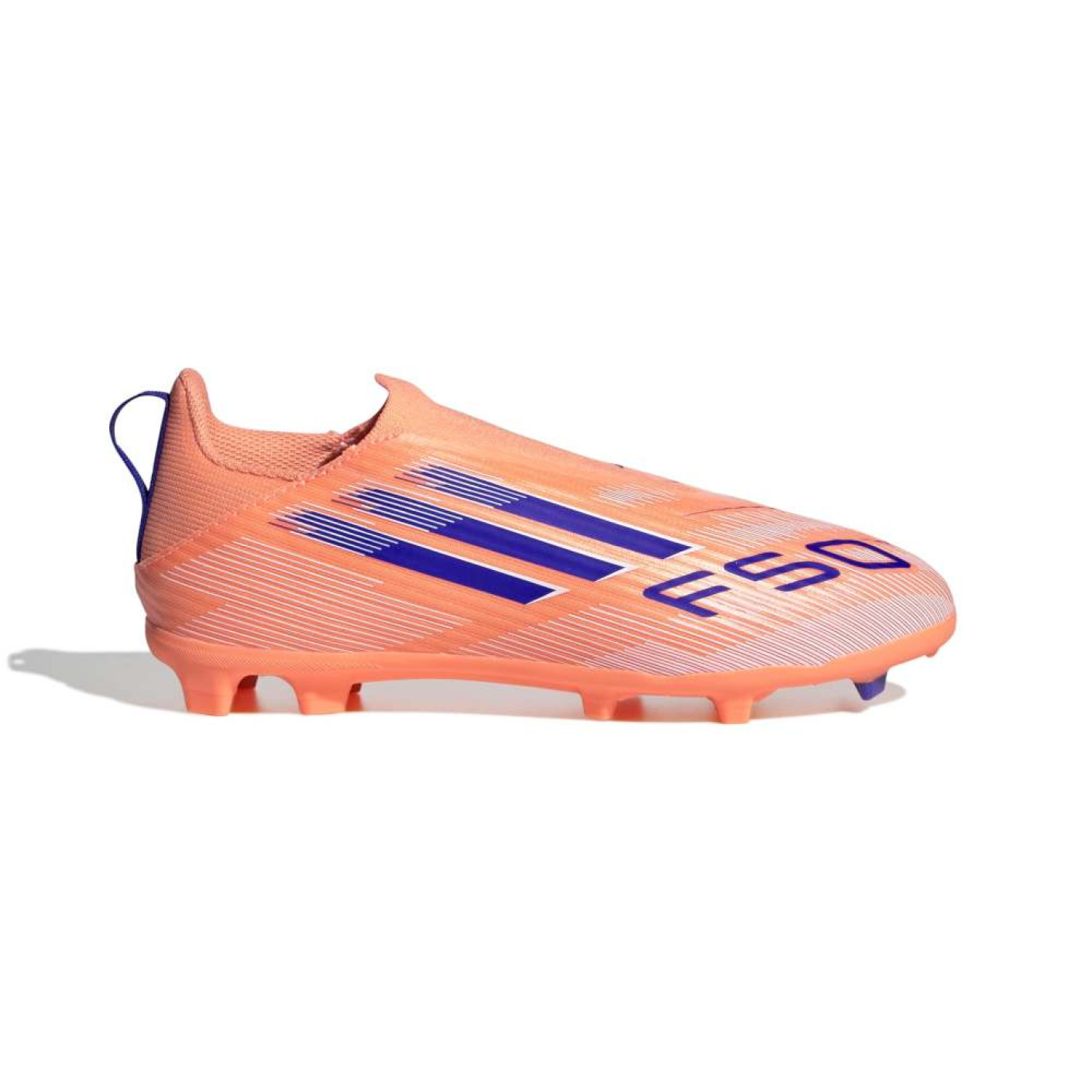 adidas F50 League Veterloze Gras / Kunstgras Voetbalschoenen (MG) Kids Oranje Blauw Wit