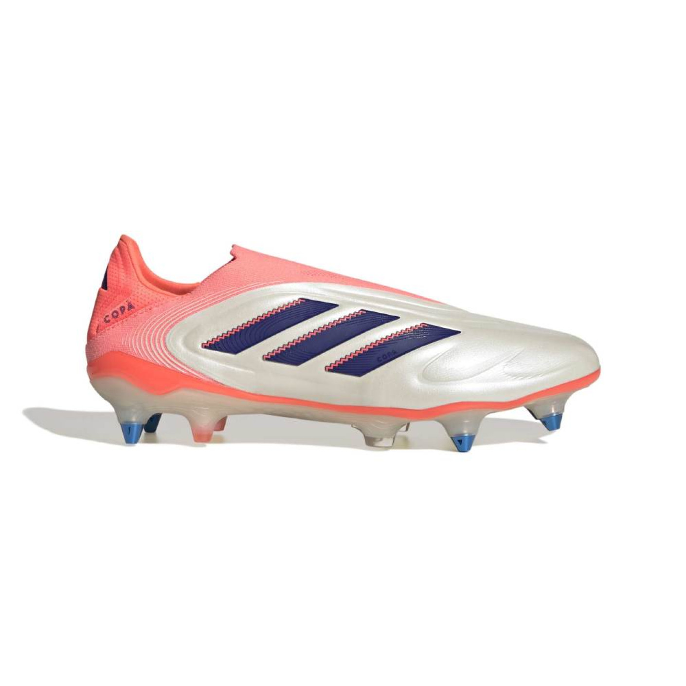 adidas Copa Pure III Elite Veterloze IJzeren-Nop Voetbalschoenen (SG) Gebroken Wit Blauw Roze