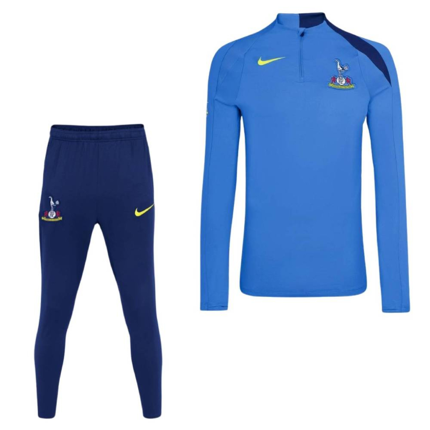 Nike Tottenham Hotspur Strike Trainingspak 1/4-Zip 2025-2026 Blauw Donkerblauw Felgeel