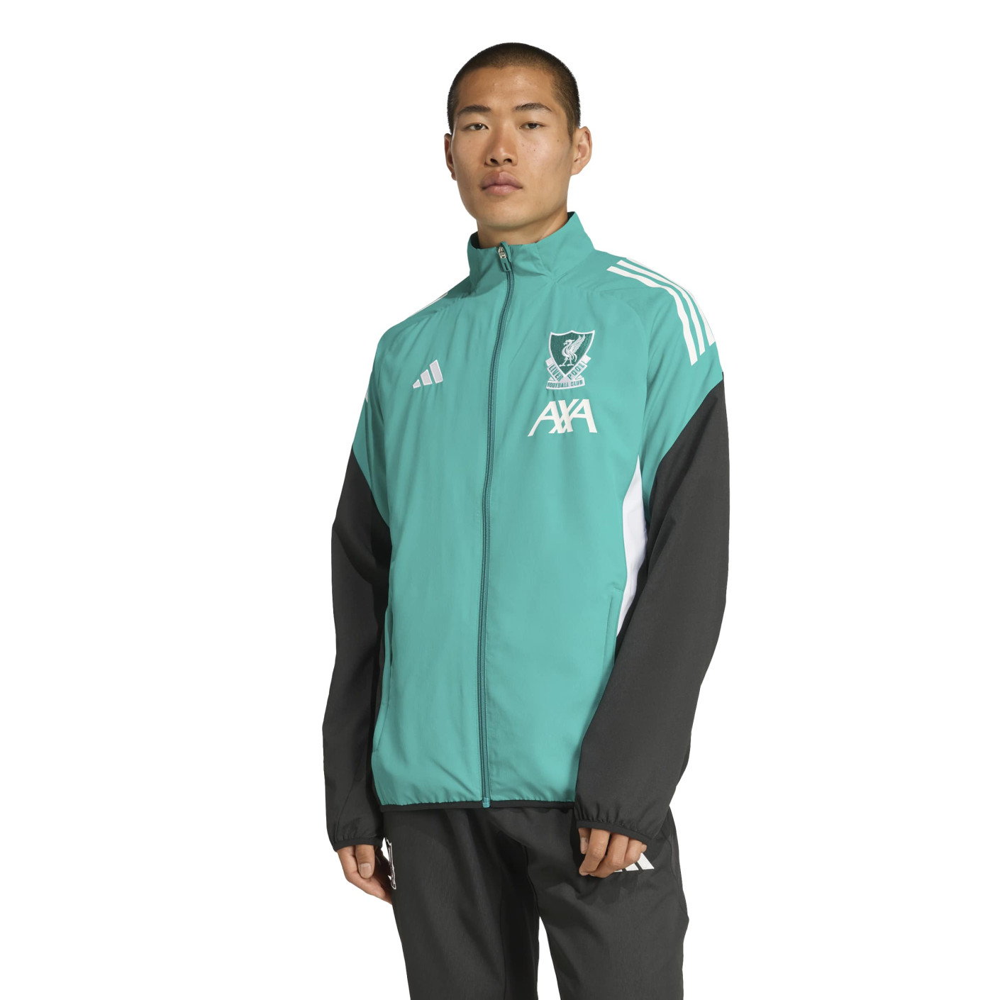 adidas Liverpool Presentation European Training Jacket 2025-2026 Green White Black