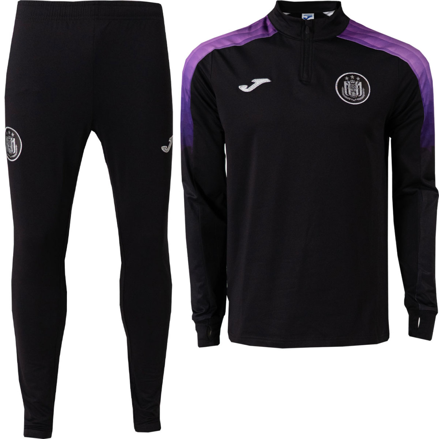 Joma RSC Anderlecht Tracksuit 1/4-Zip 2025-2026 Black Purple