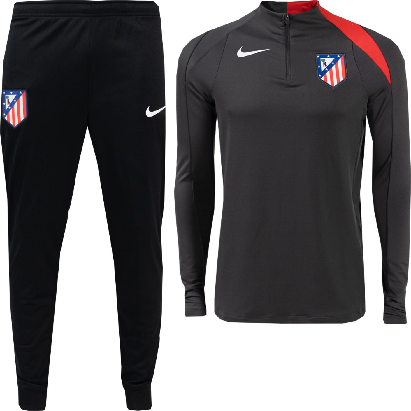 Nike Atletico Madrid Strike Tracksuit 1/4-Zip 2025-2026 Grey Black Red White