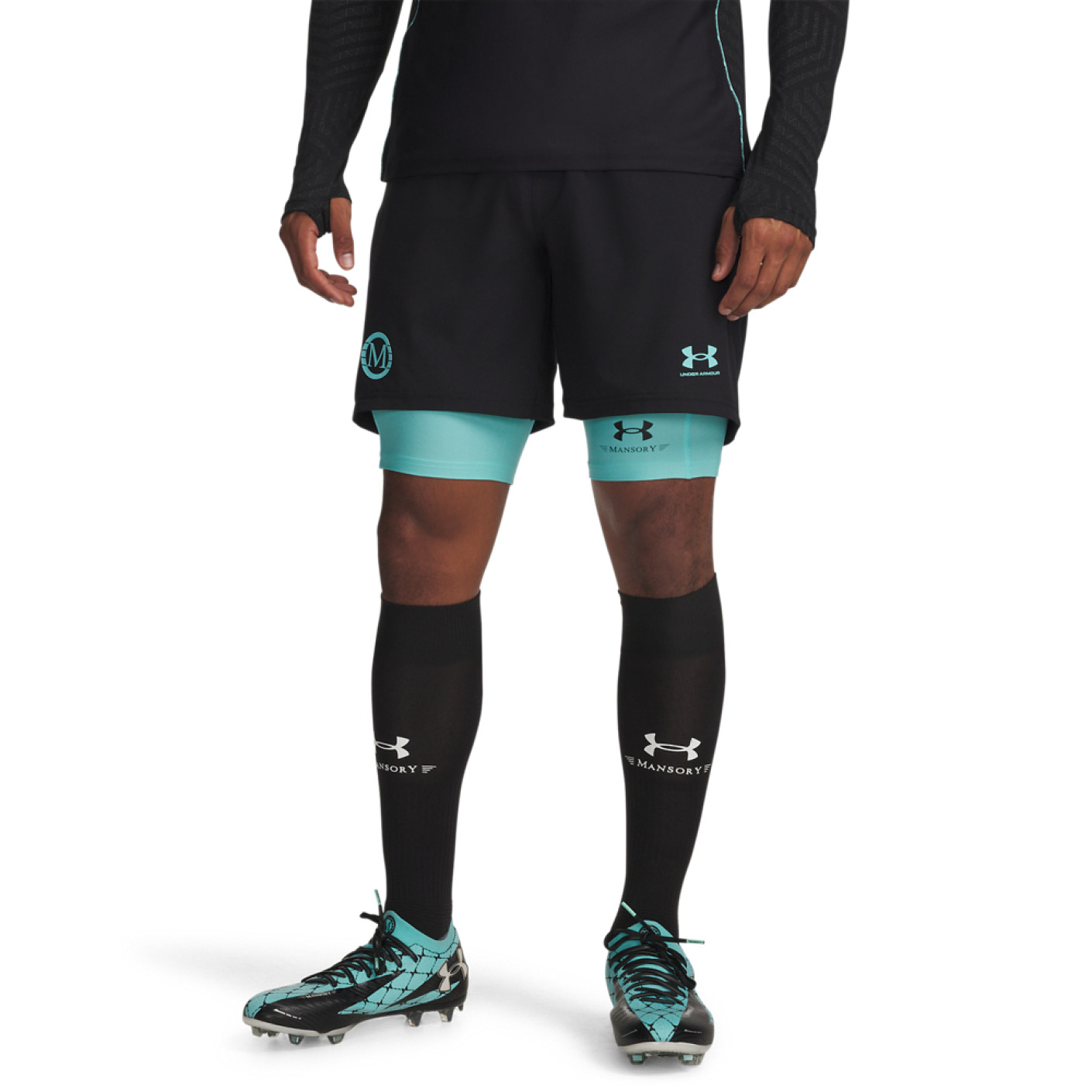 Under Armour x Mansory Challenger Training Short Black Turquoise
