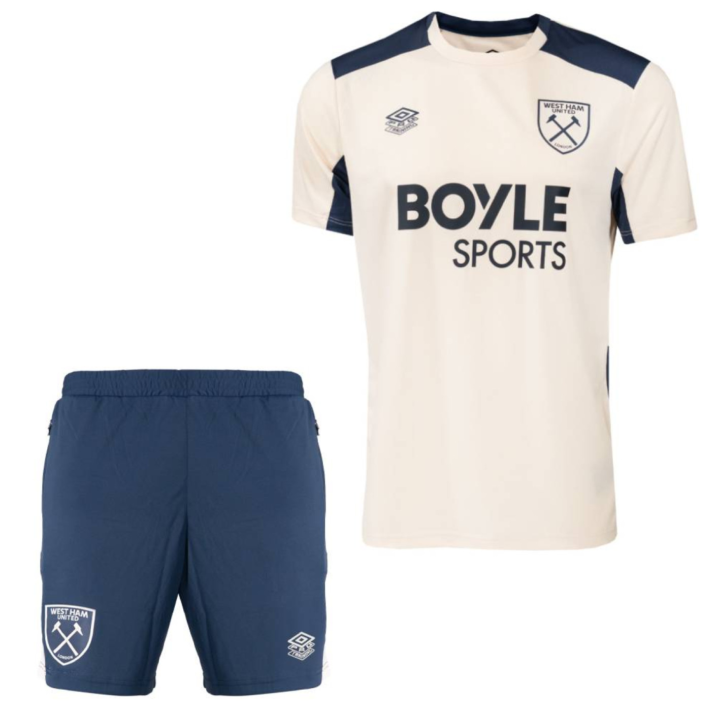 Umbro West Ham United Training Set 2025-2026 Beige Blue