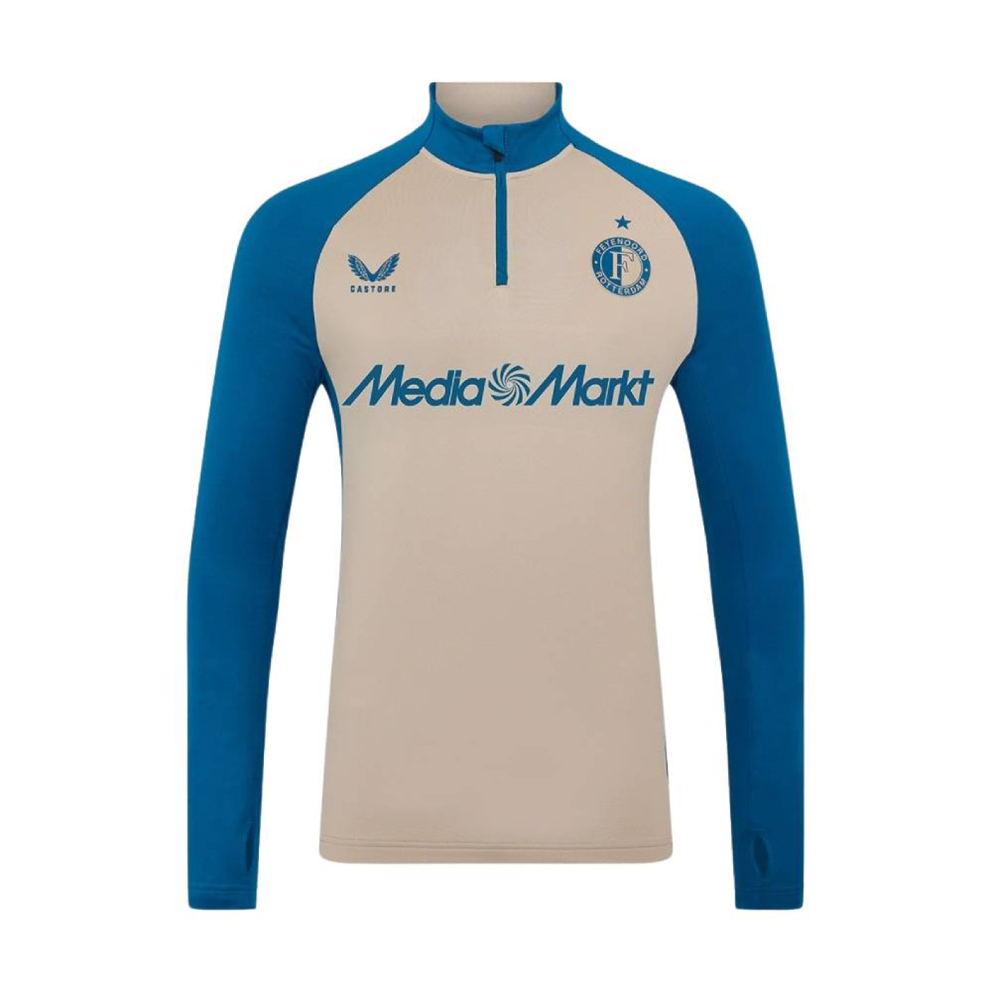 Castore Feyenoord Pre-Match Training sweater 1/4-Zip 2025-2026 Dark Blue Grey
