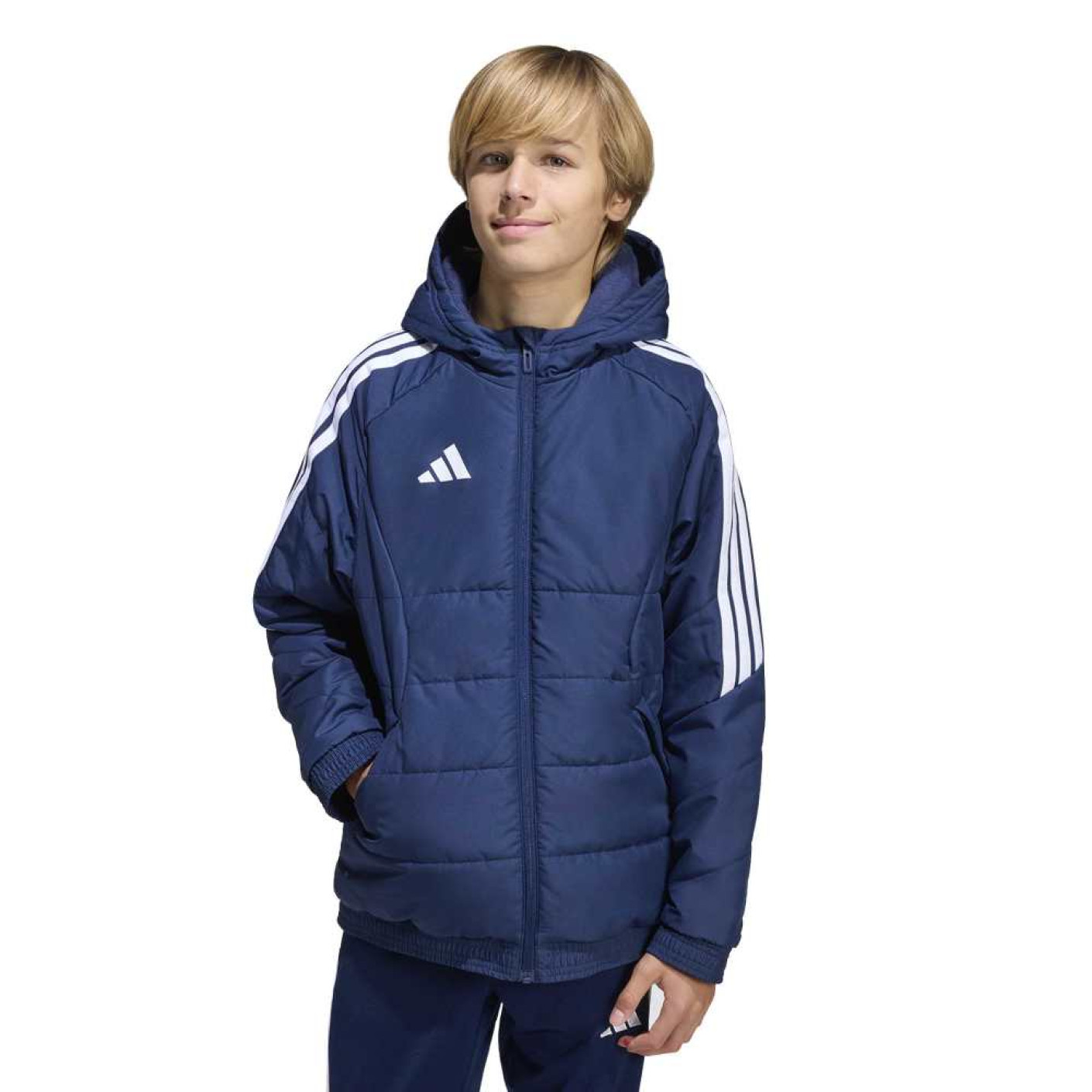 adidas Tiro 26 Kids Winter Jacket Dark Blue White